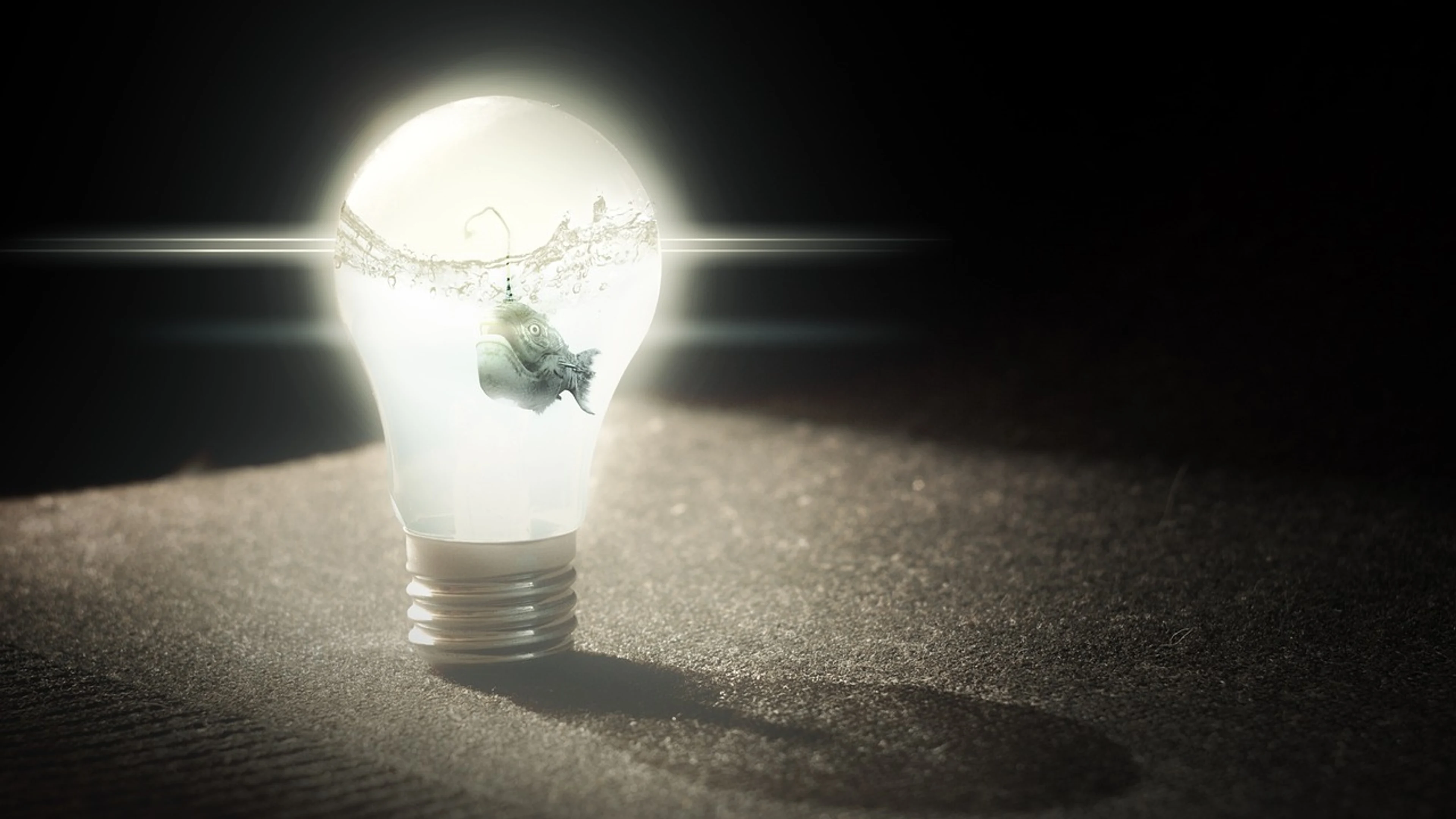 Idea important lightbulb - free 4K Ultra HD neon wallpaper for desktop
