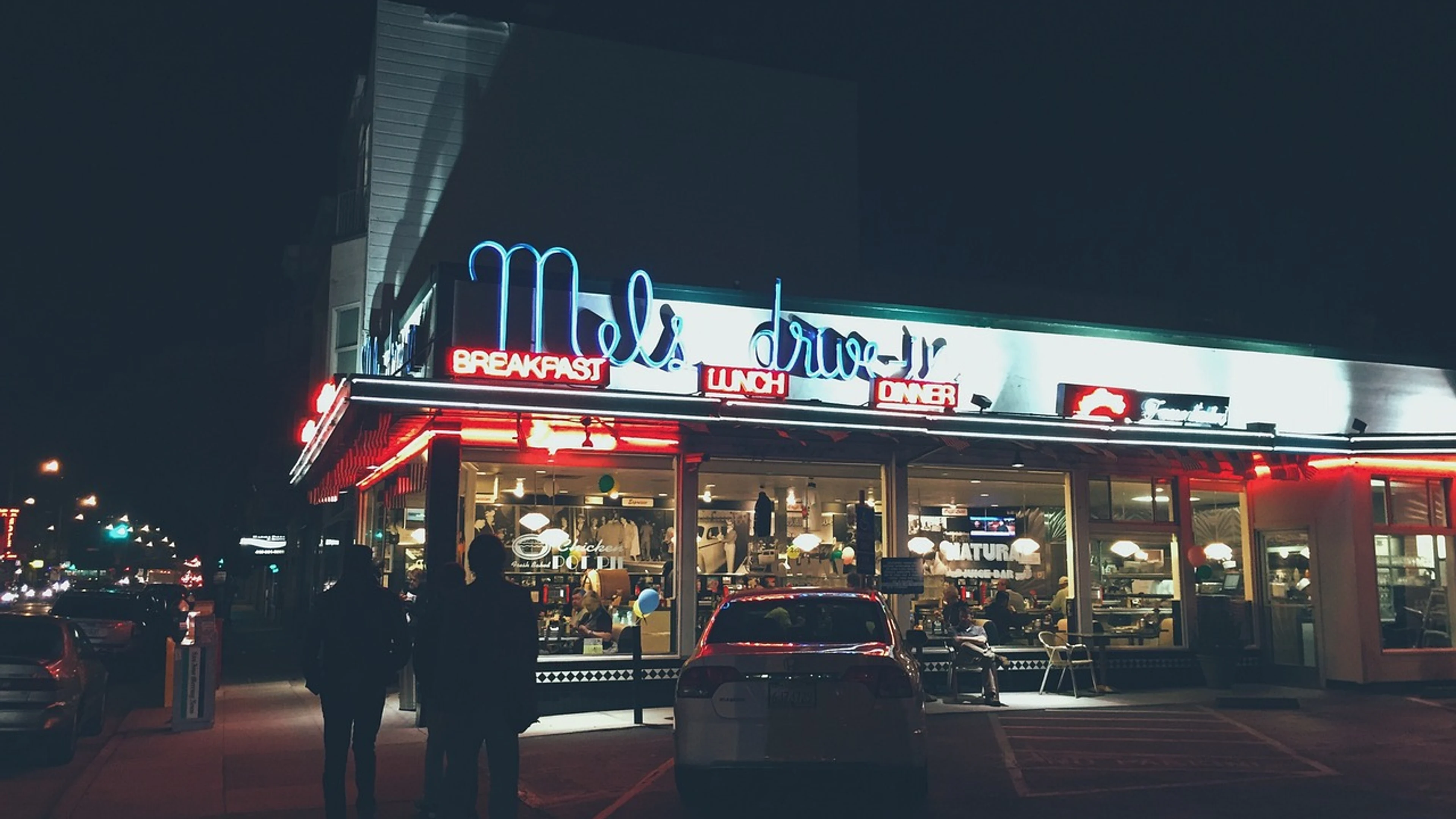 Restaurant diner drive-in - free 4K Ultra HD neon wallpaper for desktop