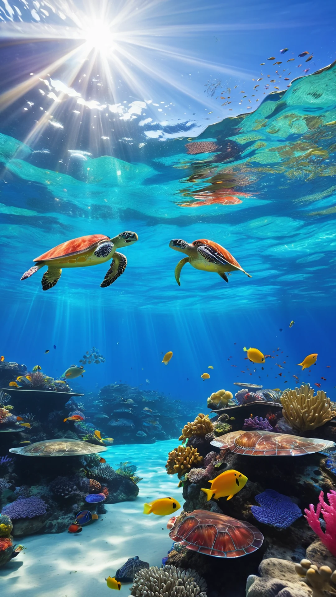 Deep Blue Underwater Reef - free Phone ocean wallpaper for phone