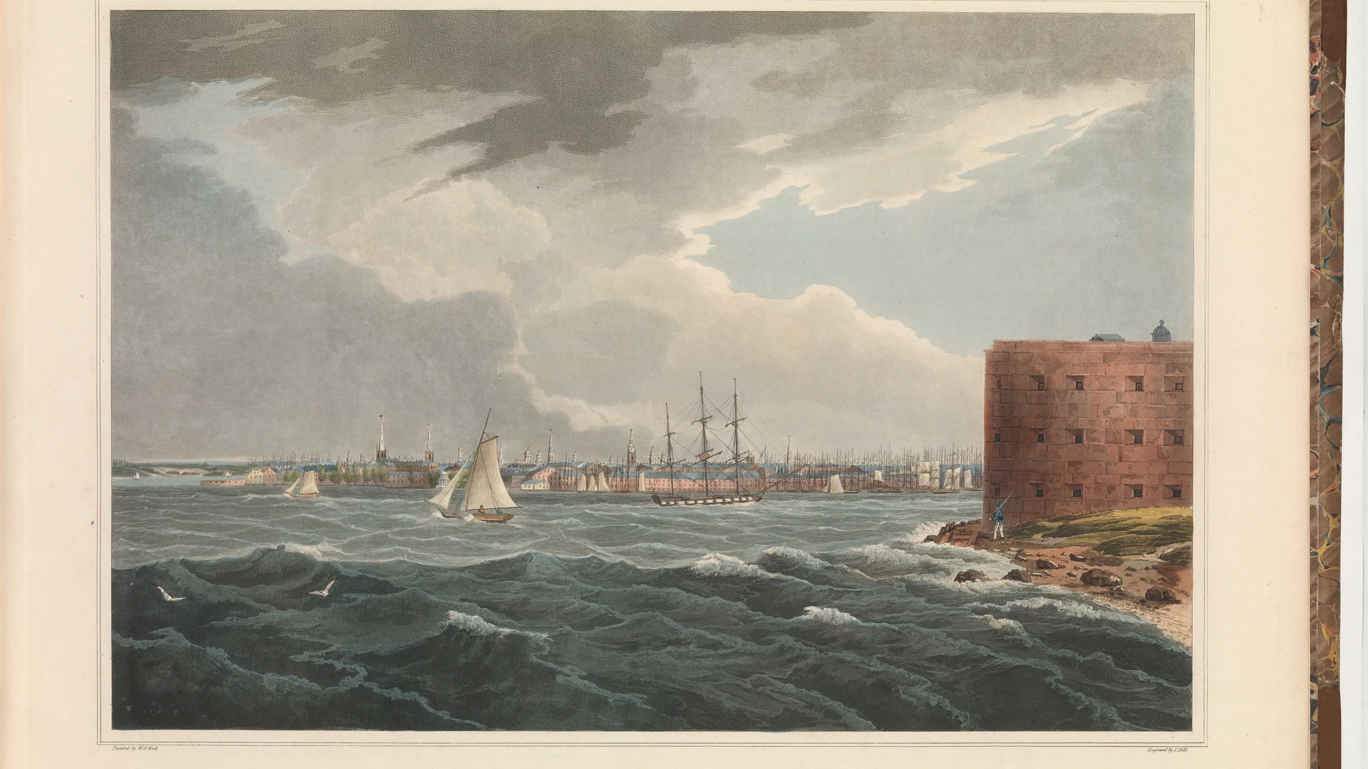 New York from Governor's Island (No. 20 of The Hudson River Portfolio) - free hd ocean wallpaper for desktop