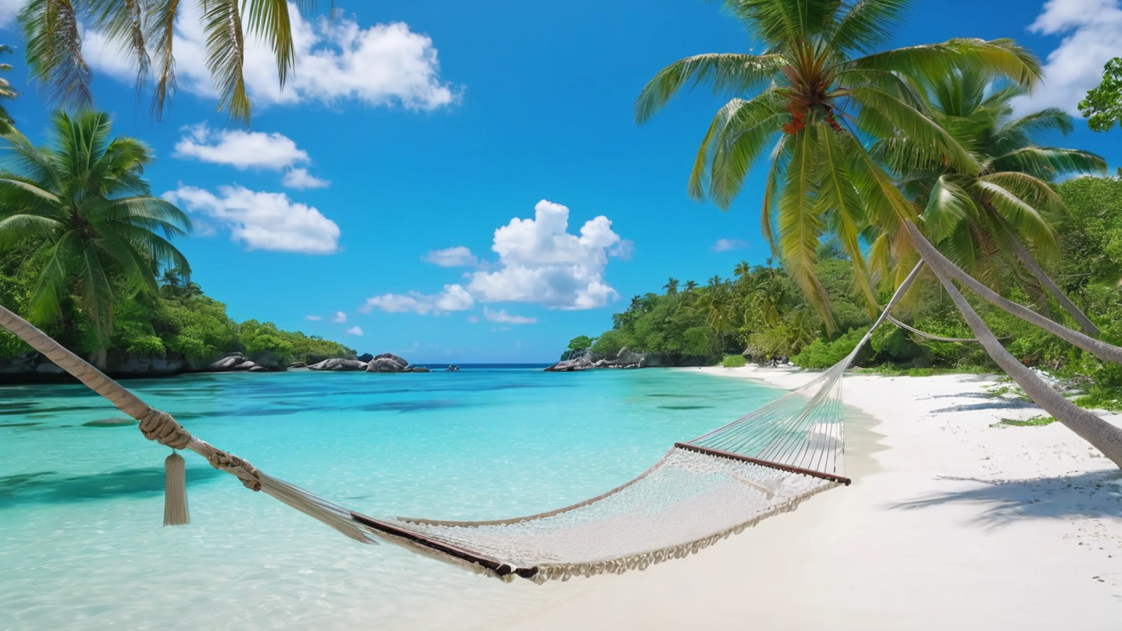 Tropical Beach Paradise - free 4K Ultra HD ocean wallpaper for desktop