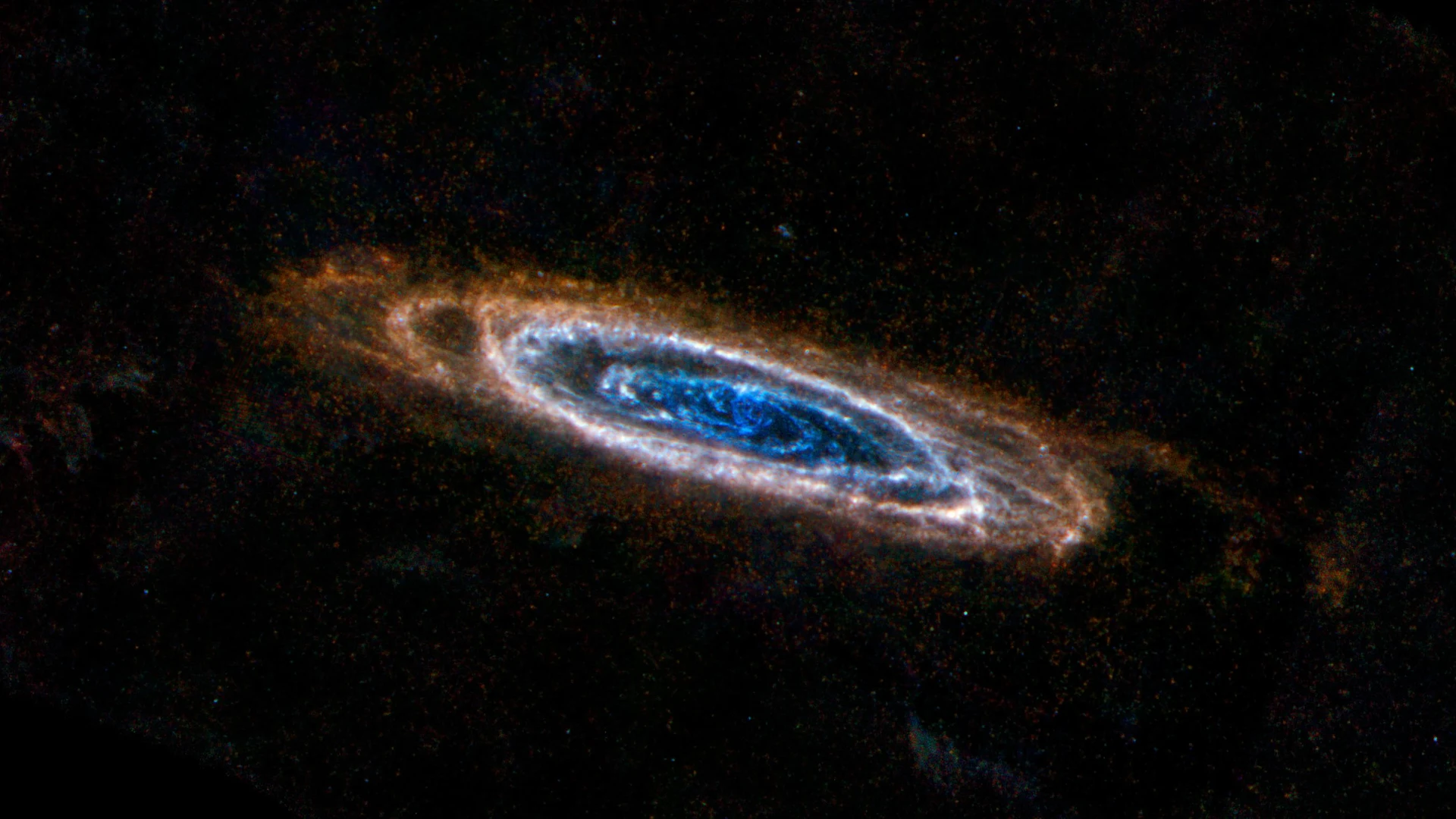 Andromeda Colorful Rings - free hd space wallpaper for desktop