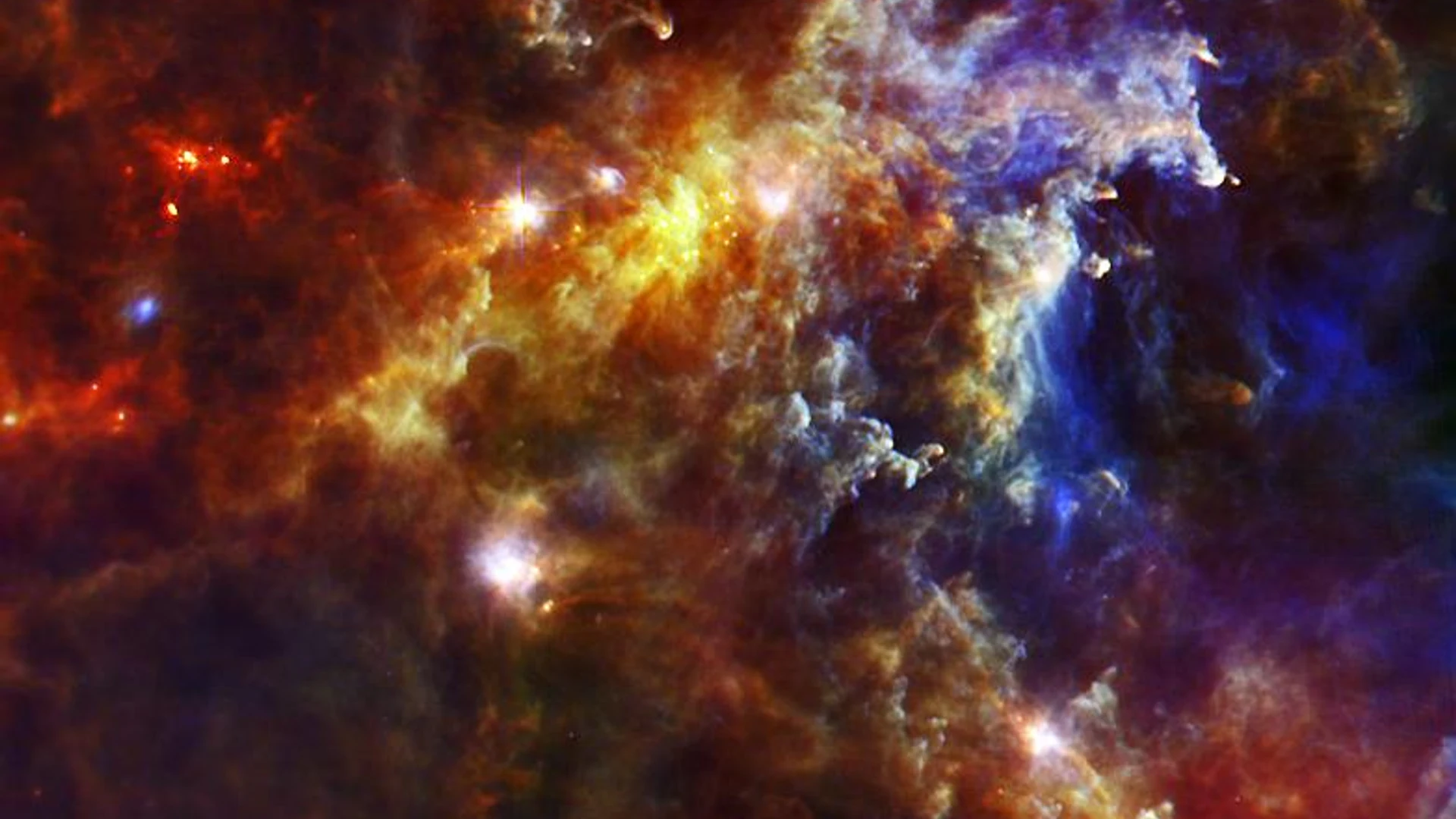 Big Babies in the Rosette Nebula - free hd space wallpaper for desktop