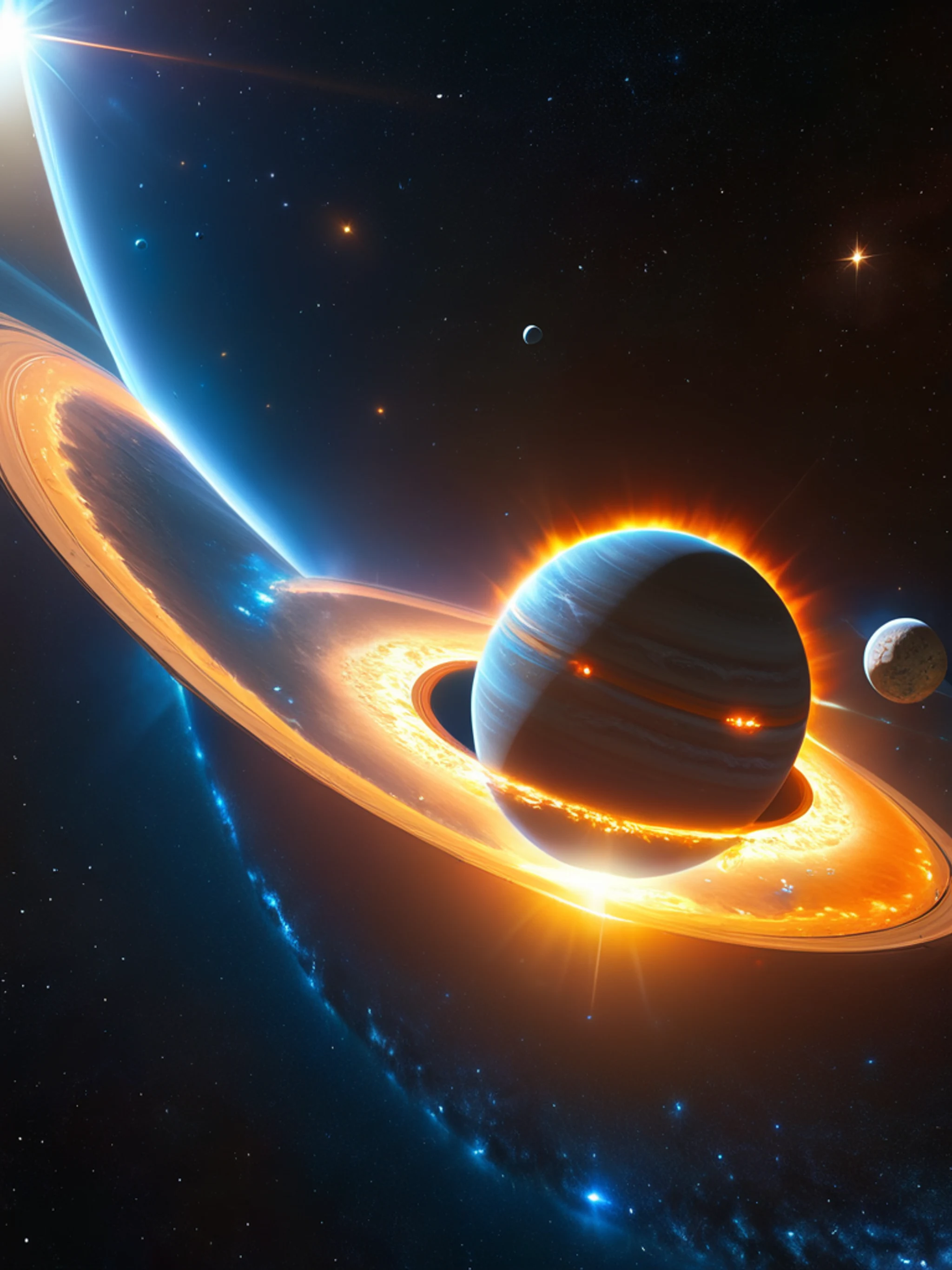 Binary Star System - free Tablet space wallpaper for phone