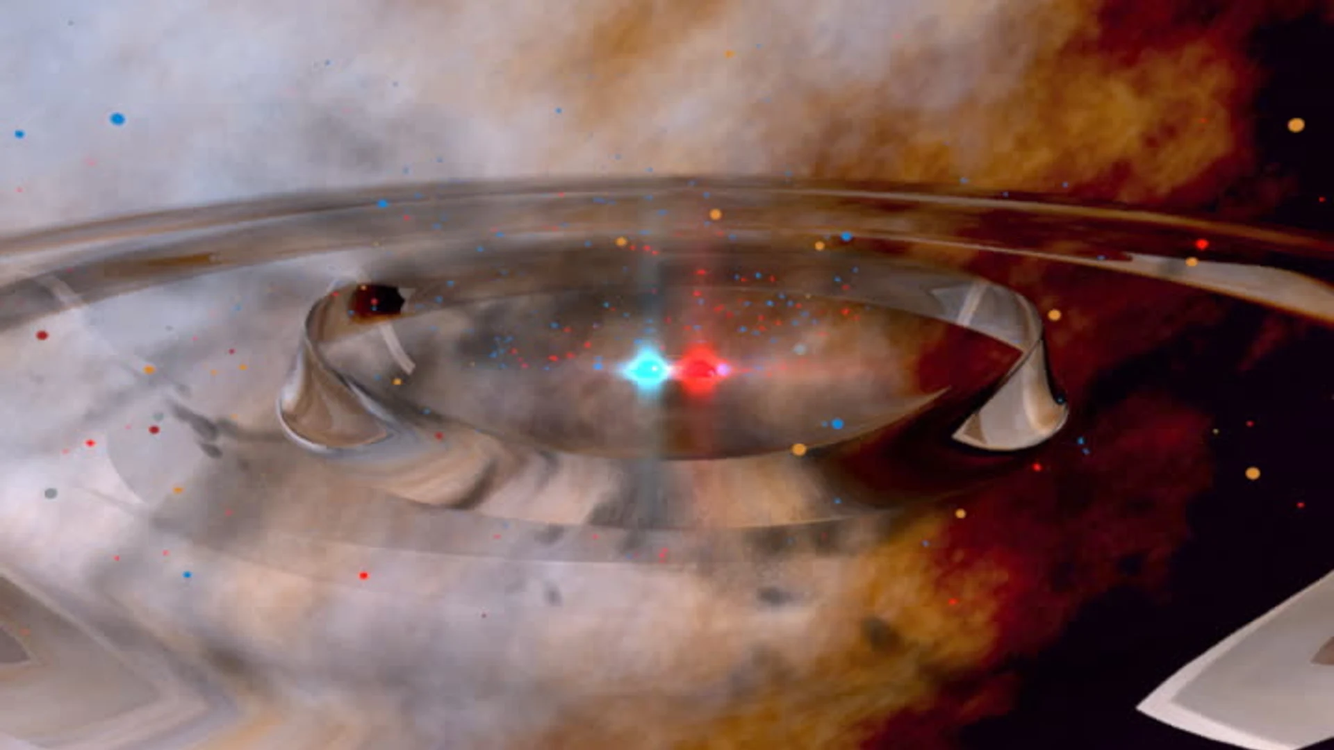 Black Holes Collide - free hd space wallpaper for desktop