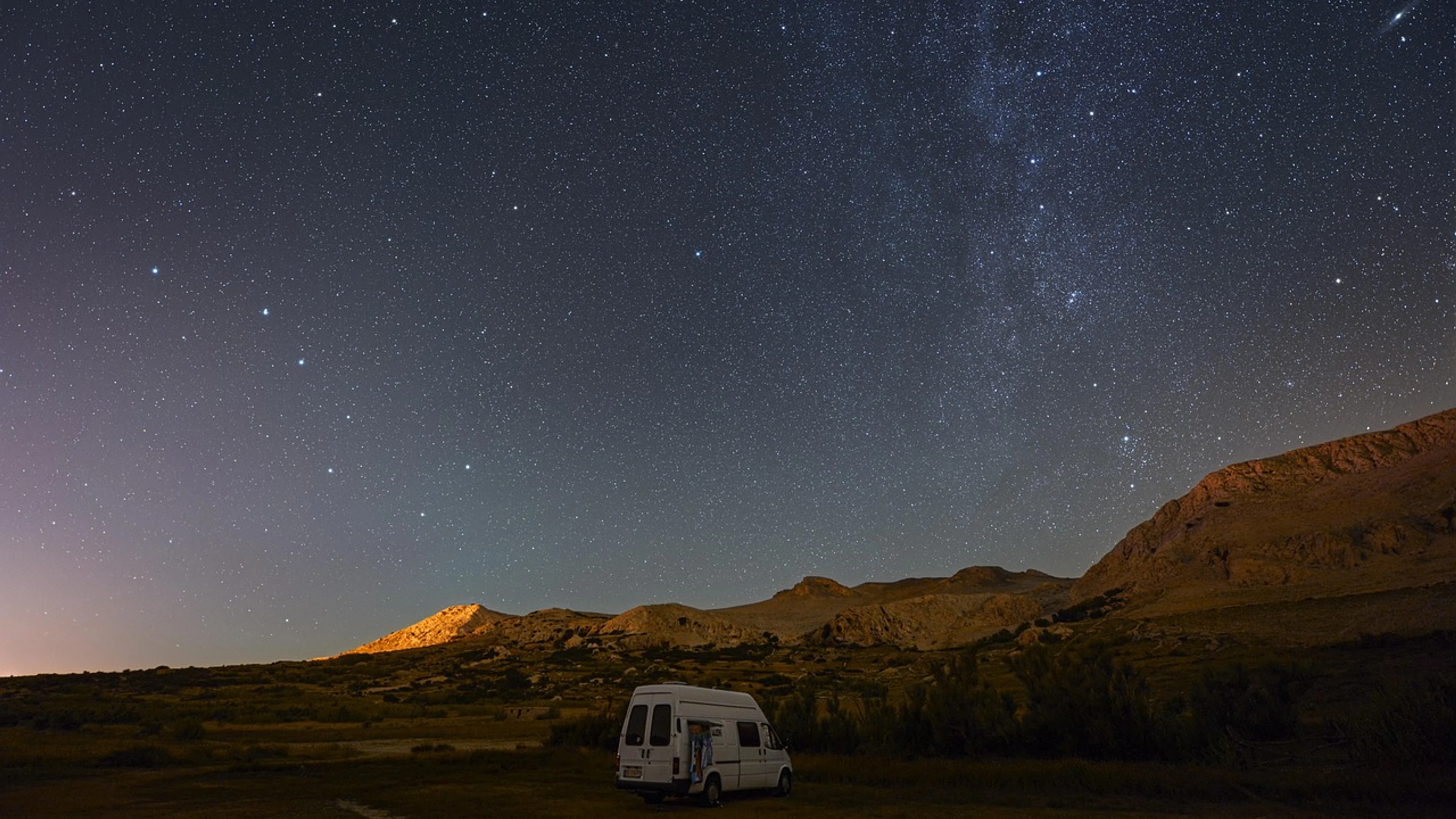 Camping travel stars - free 4K Ultra HD space wallpaper for desktop
