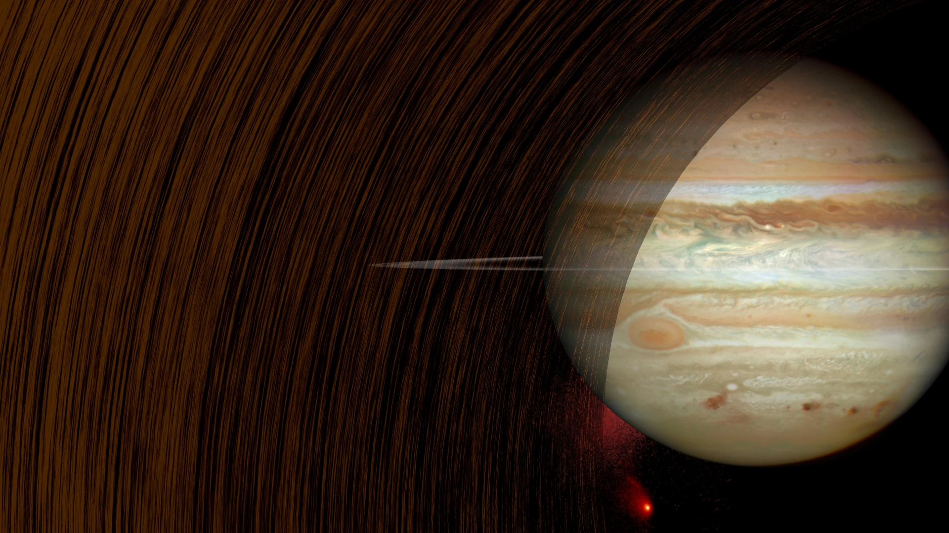 Comet Impact Into Jupiter Artist Concept - free hd space wallpaper for desktop