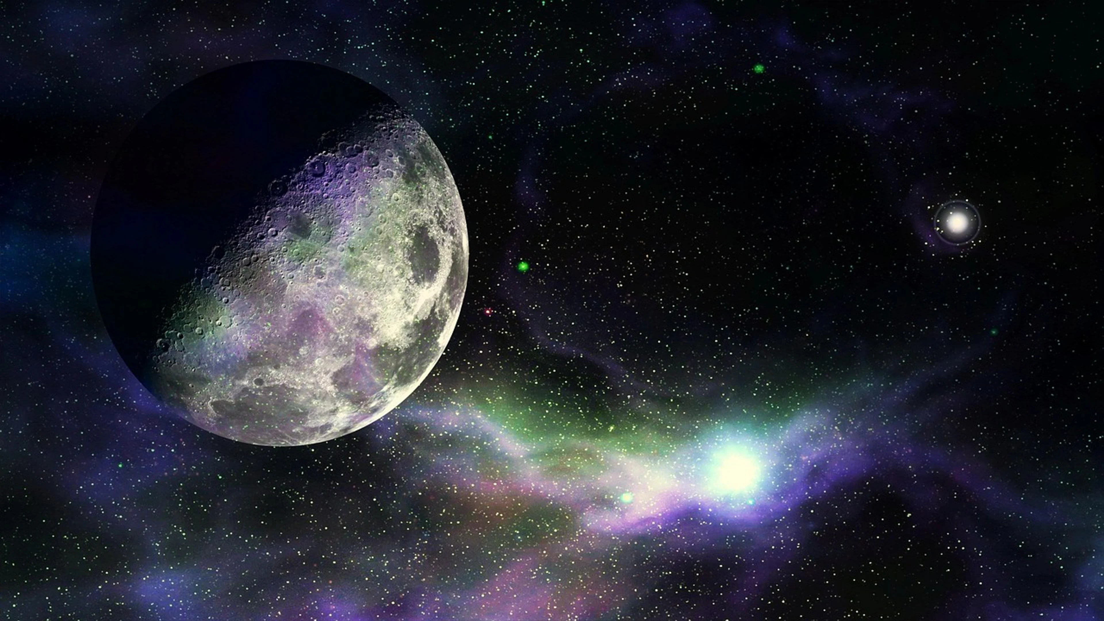 Cosmos universe moon - free 4K Ultra HD space wallpaper for desktop