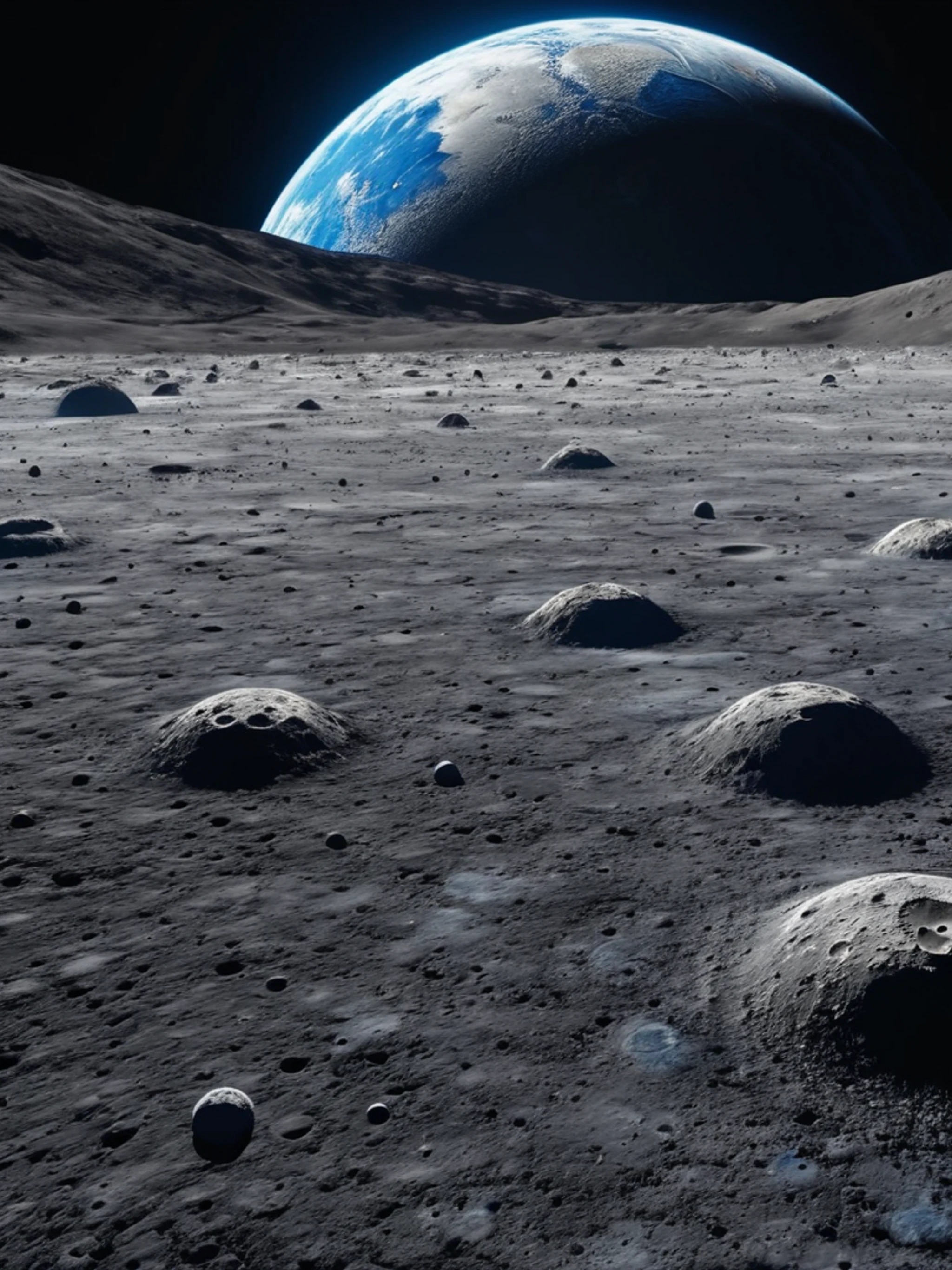 Earth from Moon Surface - free Tablet space wallpaper for phone