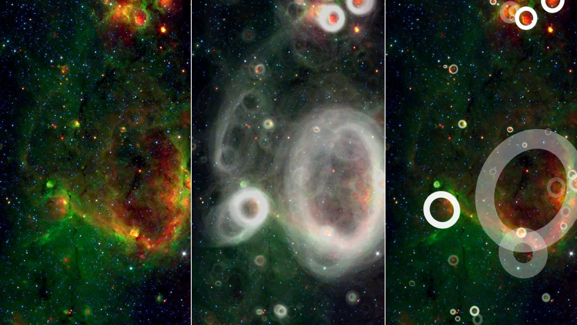 Finding Bubbles in the Milky Way - free hd space wallpaper for desktop