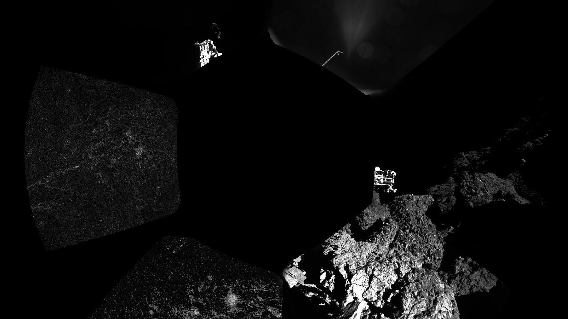 First Panoramic View from Comet Lander - free hd space wallpaper for desktop