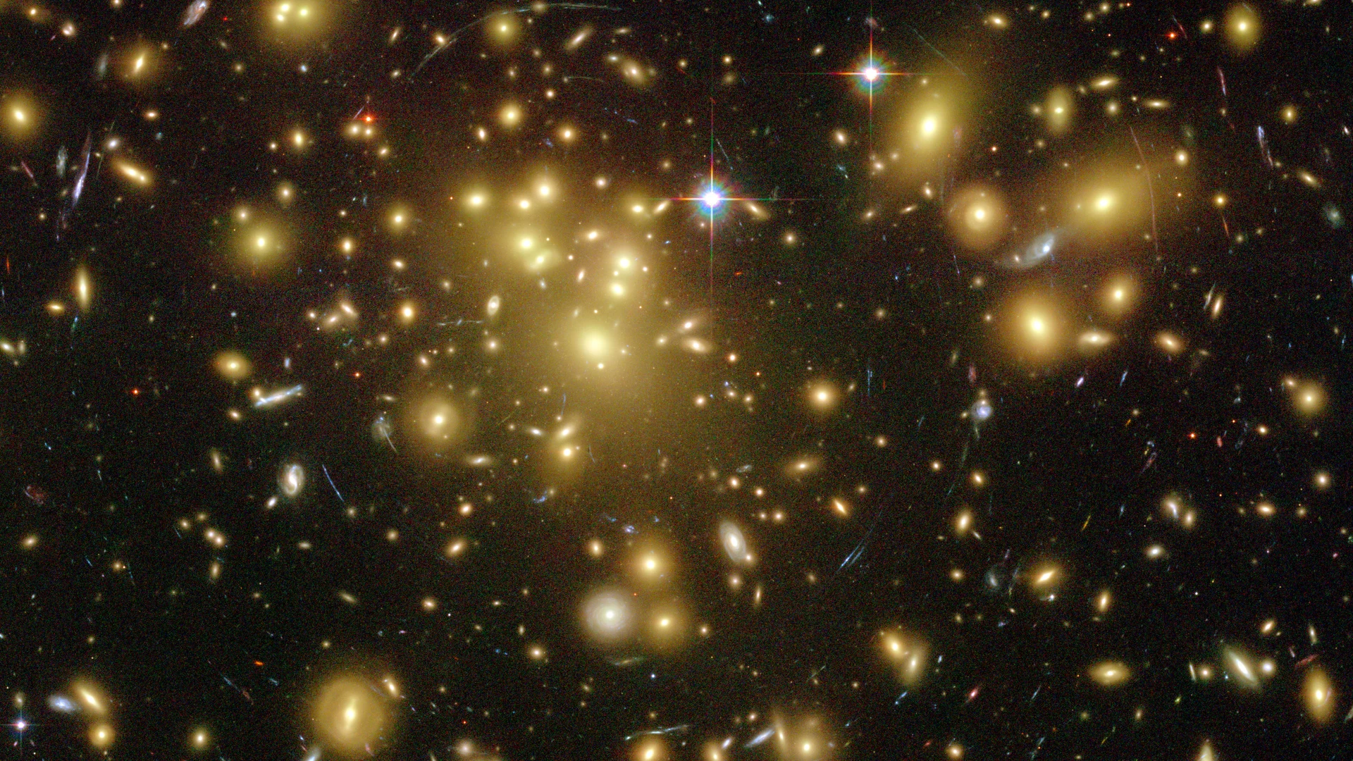 Galaxy Cluster Abell 1689 - free hd space wallpaper for desktop