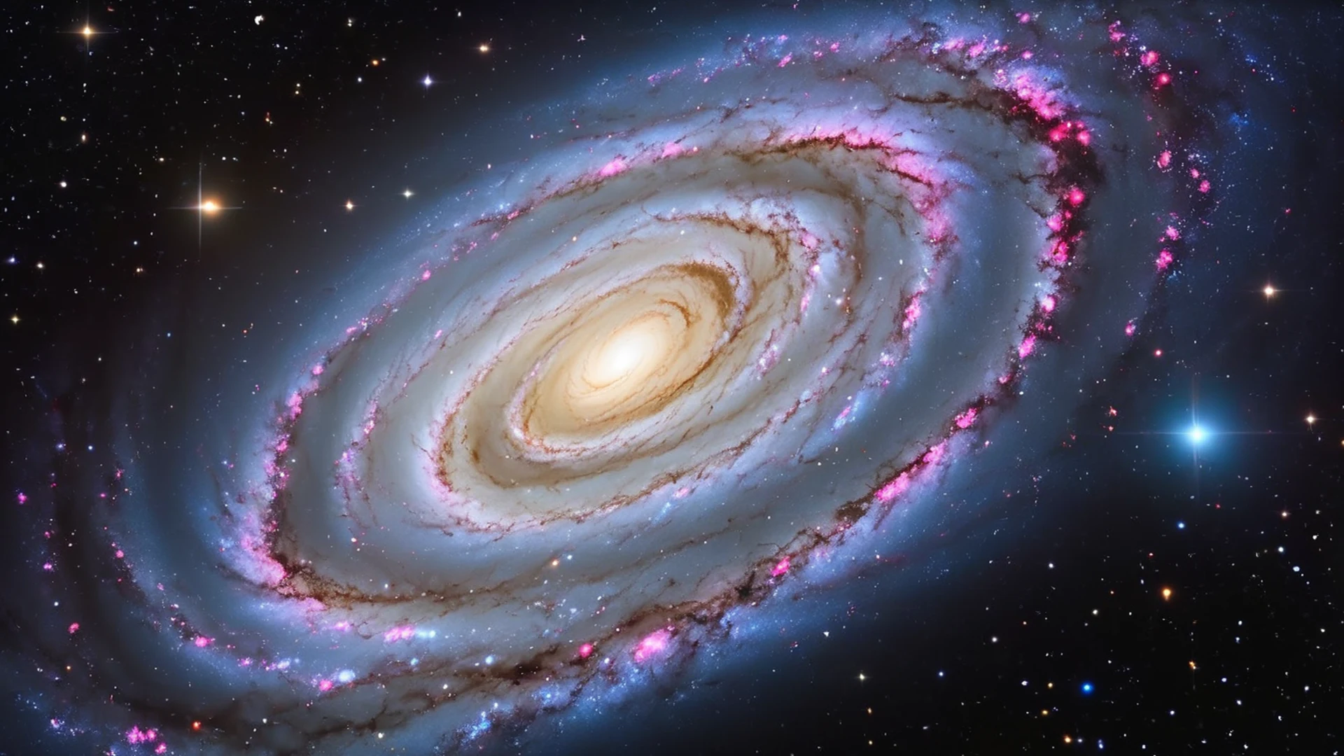 Galaxy Spiral Arms - free hd space wallpaper for desktop