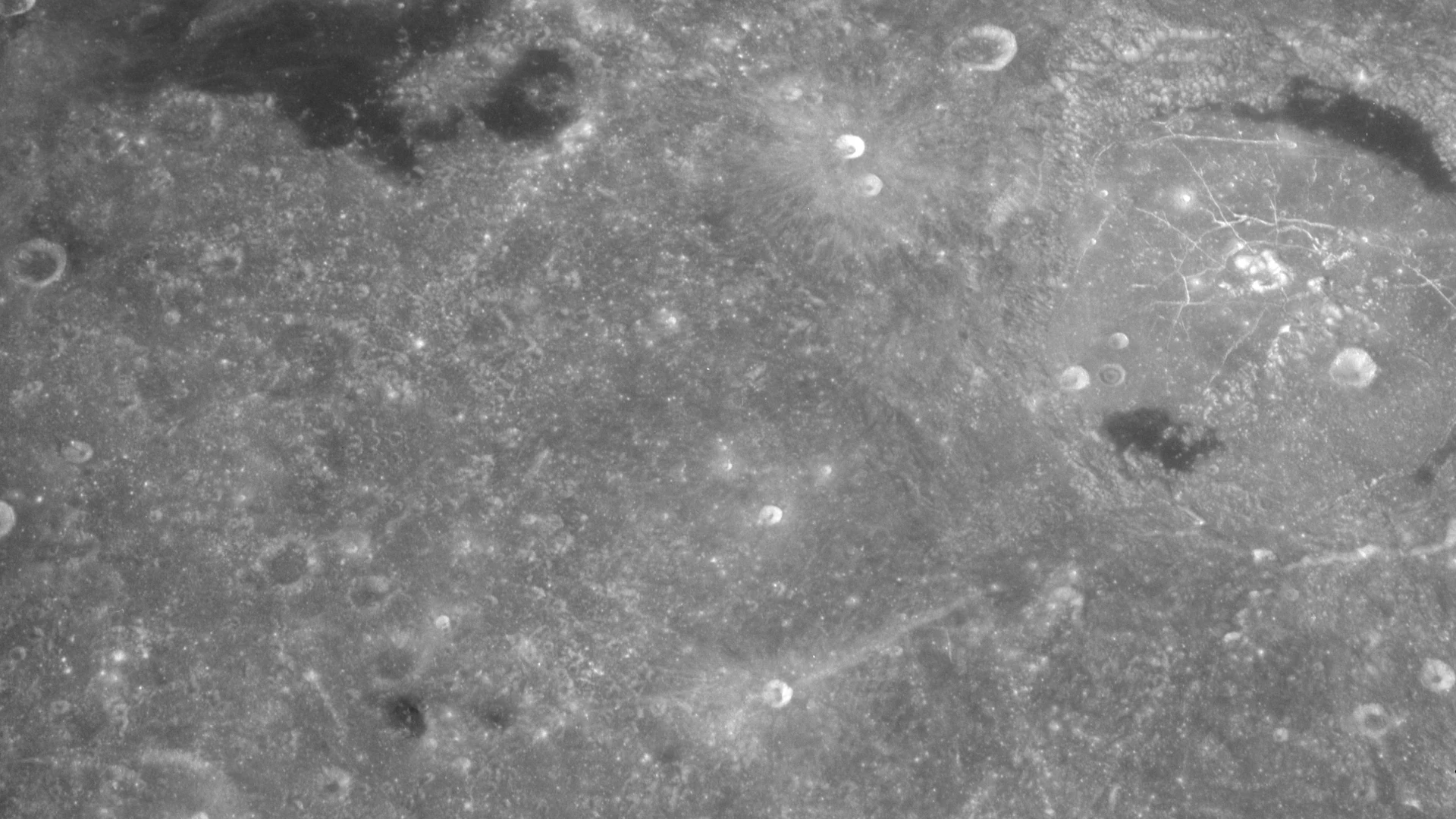 High altitude view of lunar surface taken from Apollo 8 spacecraft - free hd space wallpaper for desktop