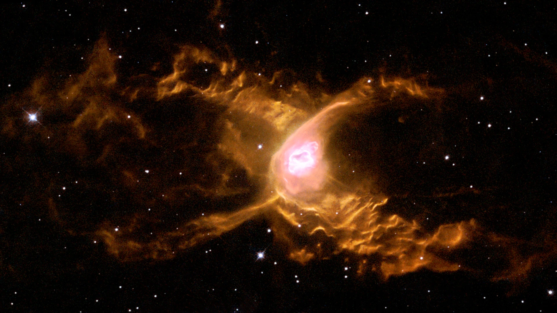 Hubble Spins a Web Into a Giant Red Spider Nebula - free hd space wallpaper for desktop