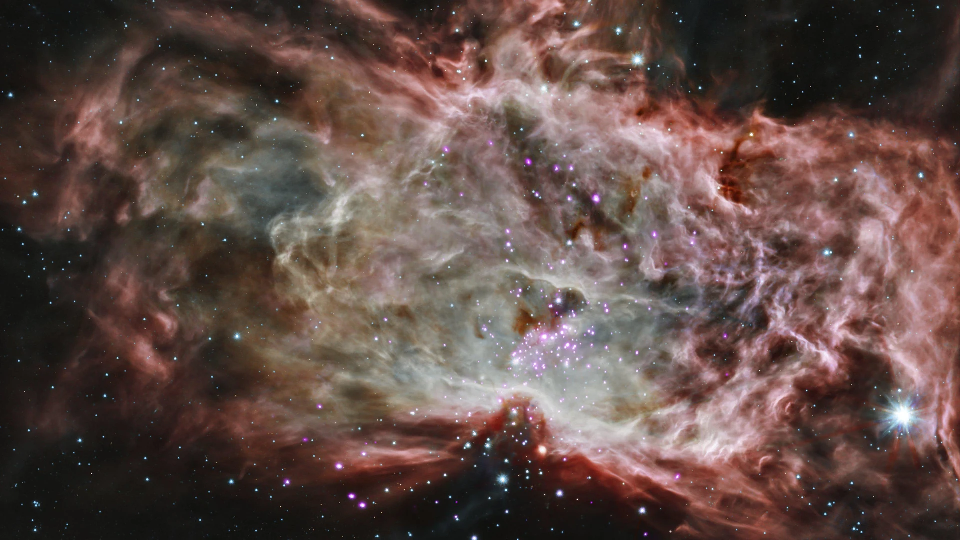 Inside the Flame Nebula - free hd space wallpaper for desktop