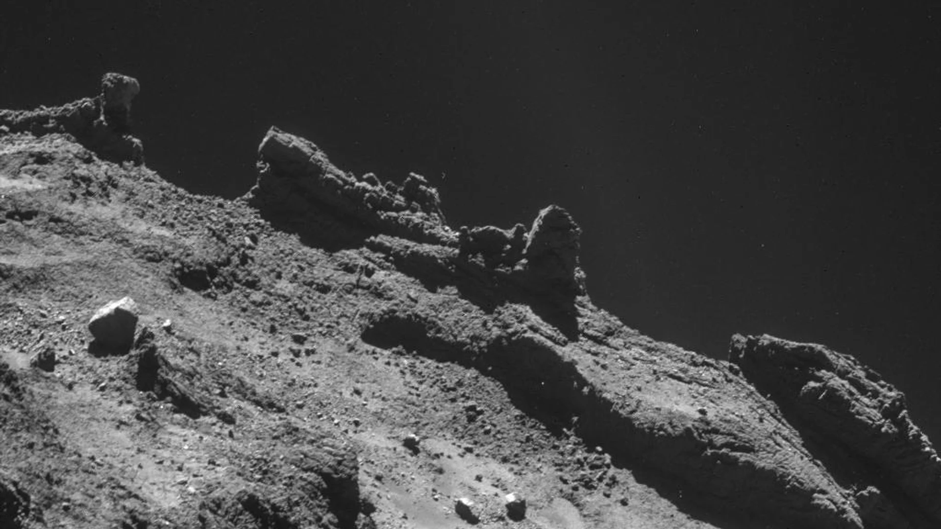 Jagged Horizon on Rosetta Destination Comet - free hd space wallpaper for desktop