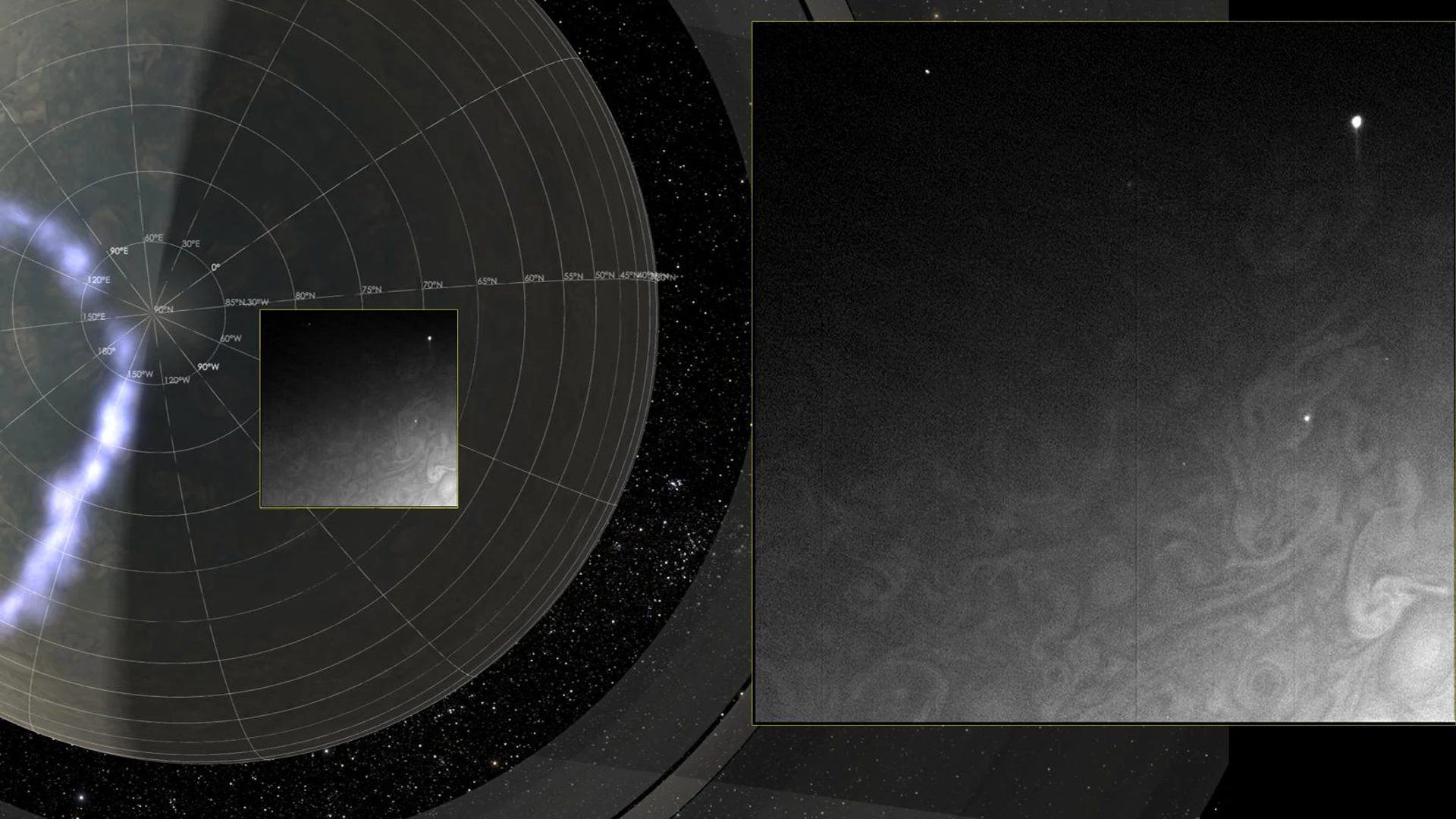 Juno Images Jupiter's Dark Side - free hd space wallpaper for desktop