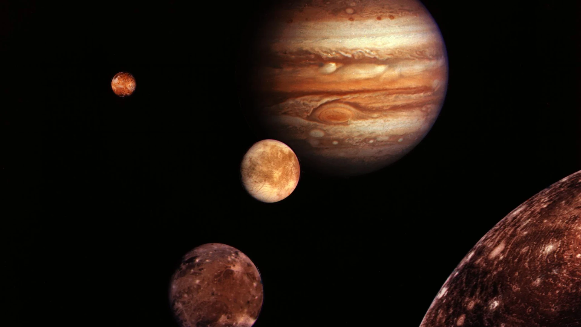 Jupiter System Montage - free hd space wallpaper for desktop
