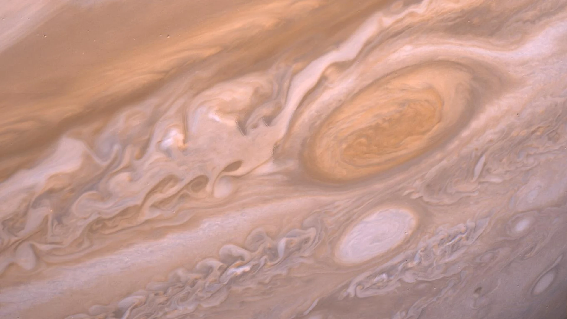 Jupiter Violent Storms - free hd space wallpaper for desktop