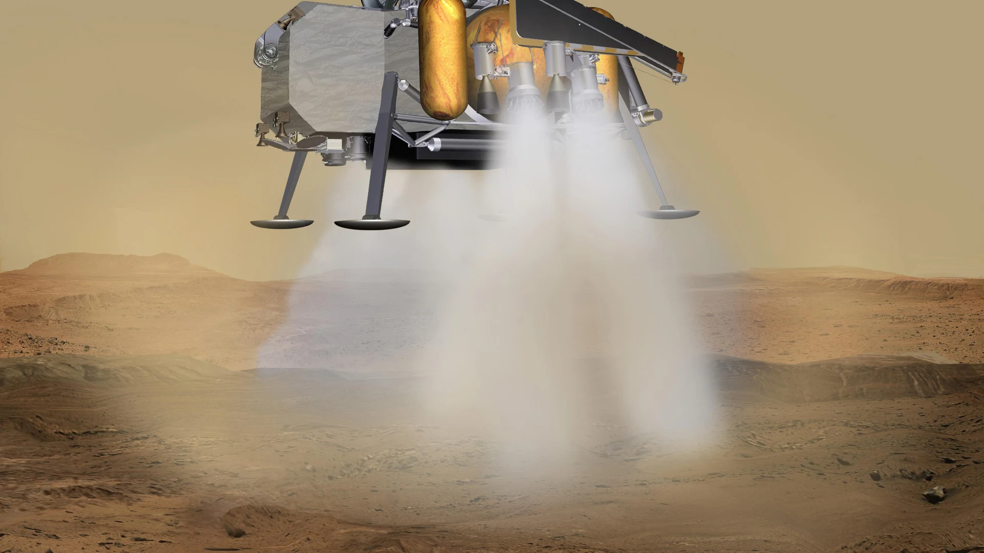 Mars Sample Return Lander Touchdown (Artist's Concept) - free hd space wallpaper for desktop
