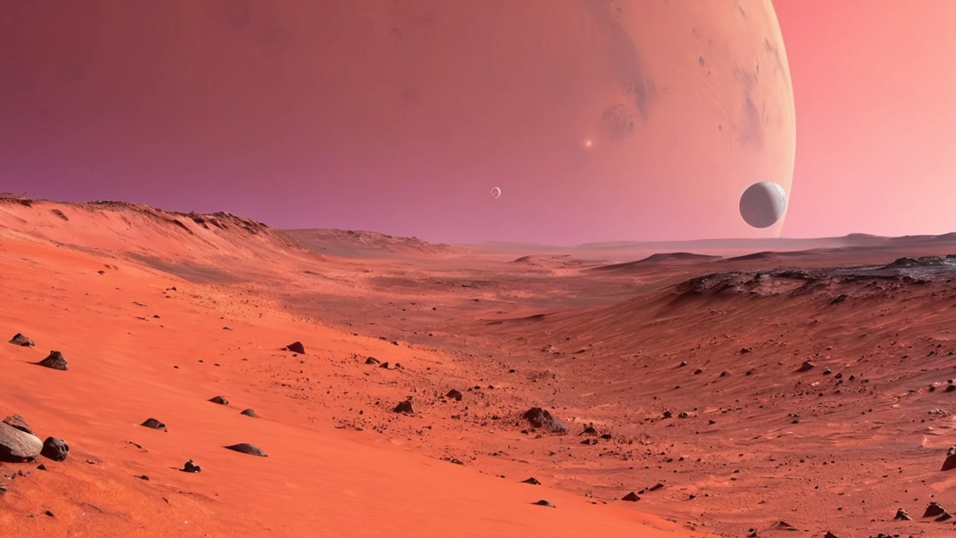 Mars Surface Panorama - free hd space wallpaper for desktop
