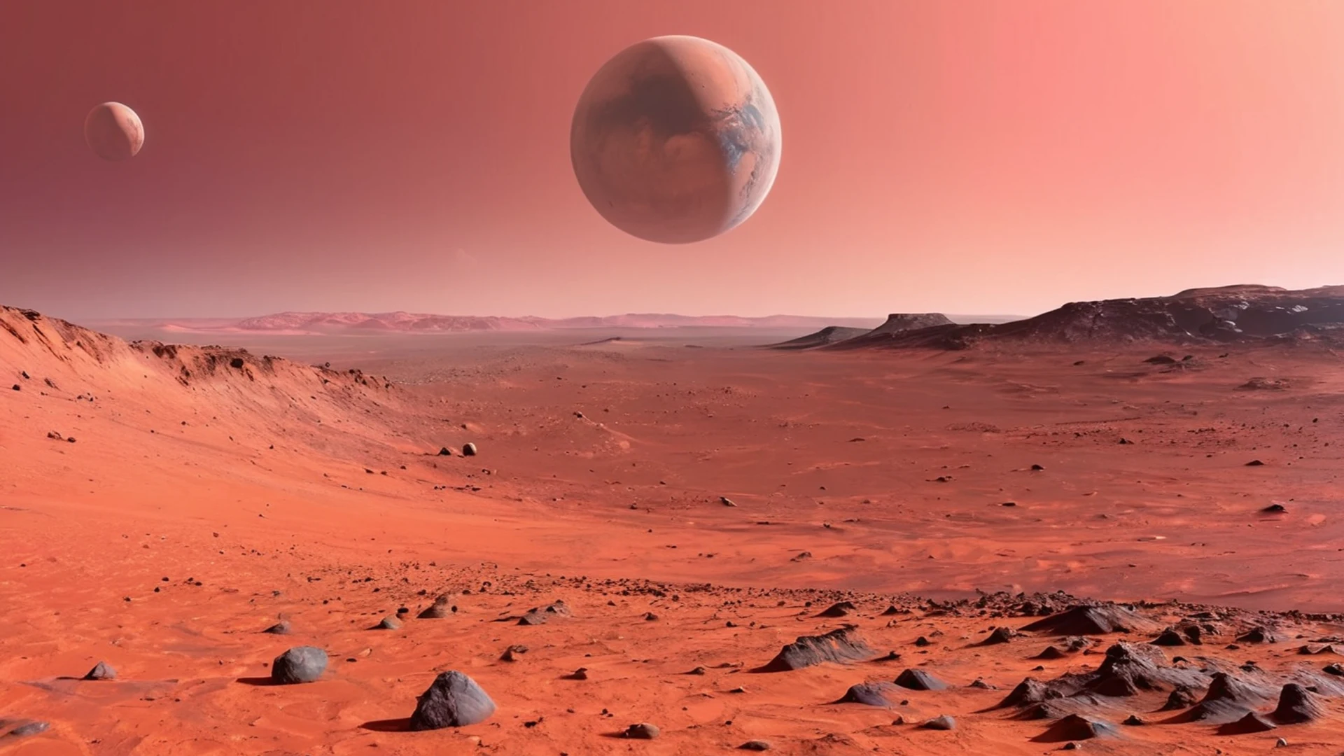 Mars Surface Panorama - free hd space wallpaper for desktop