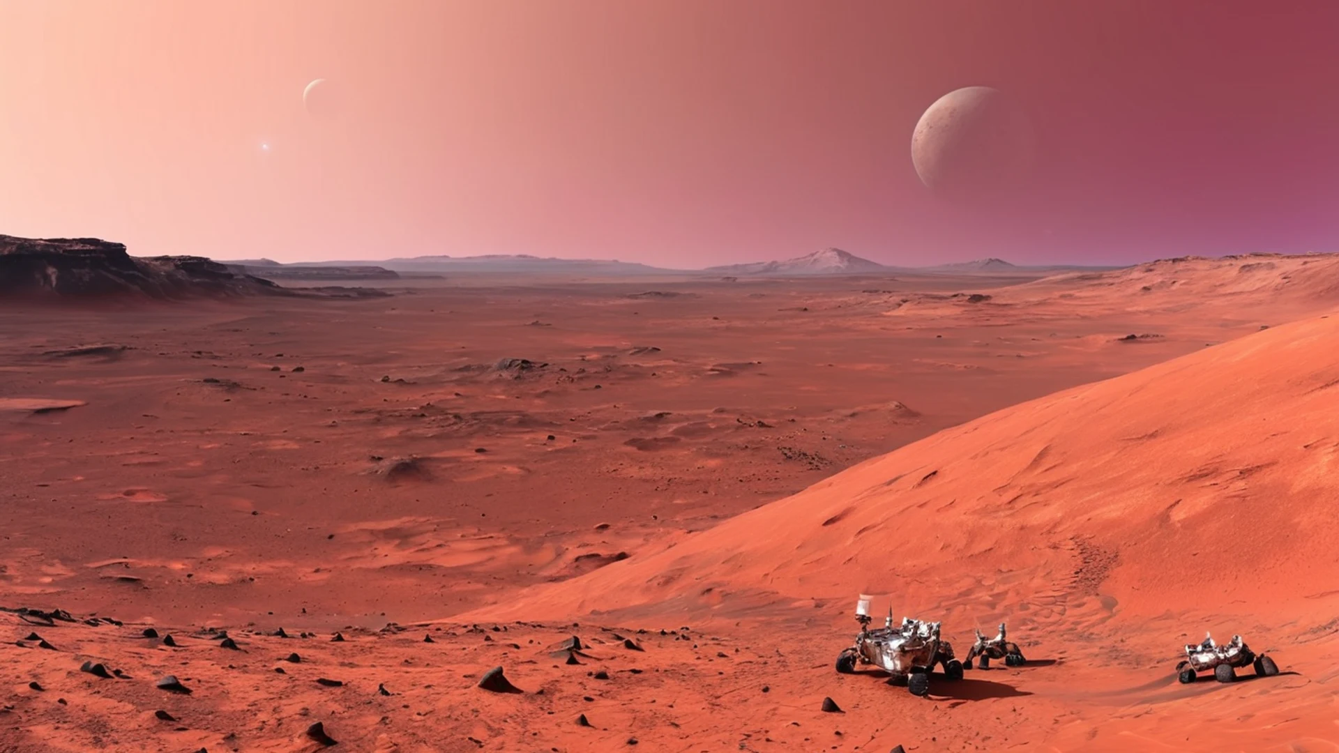 Mars Surface Panorama - free hd space wallpaper for desktop
