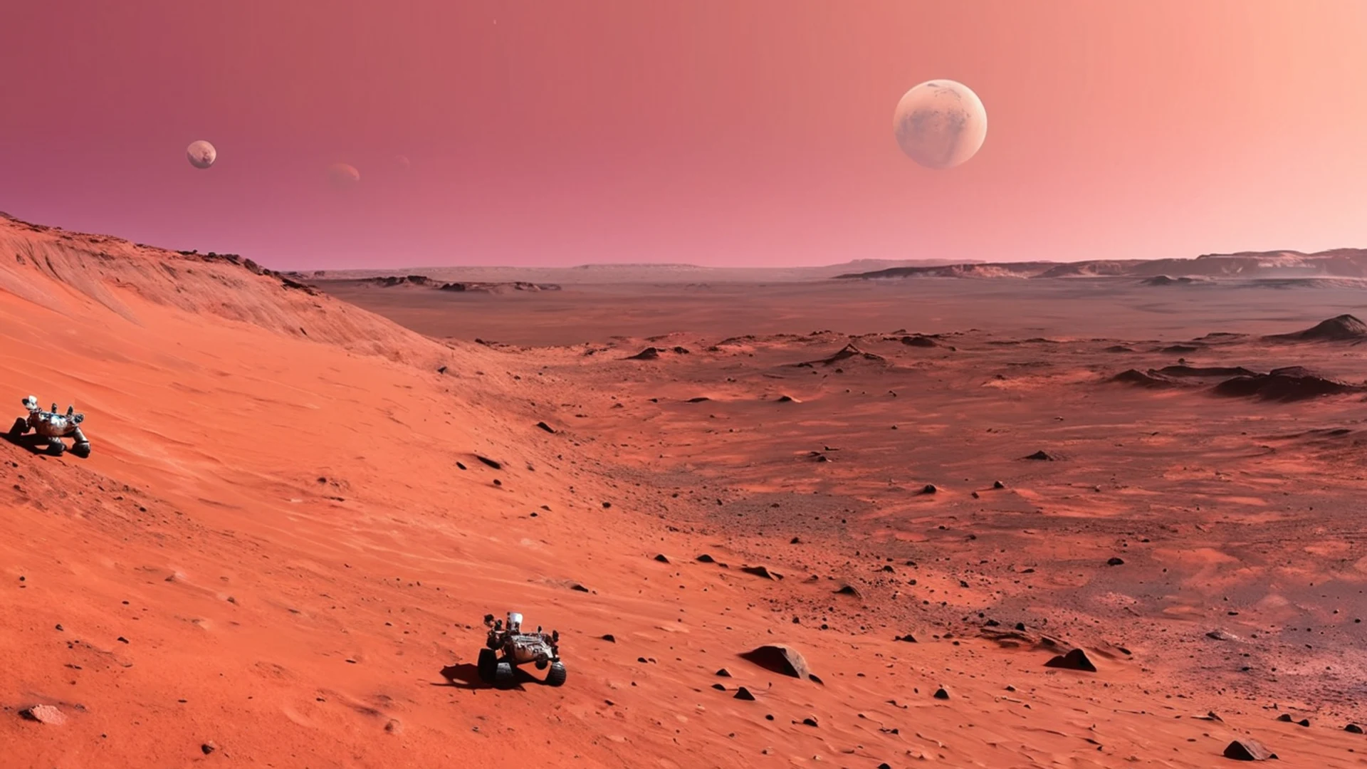 Mars Surface Panorama - free hd space wallpaper for desktop