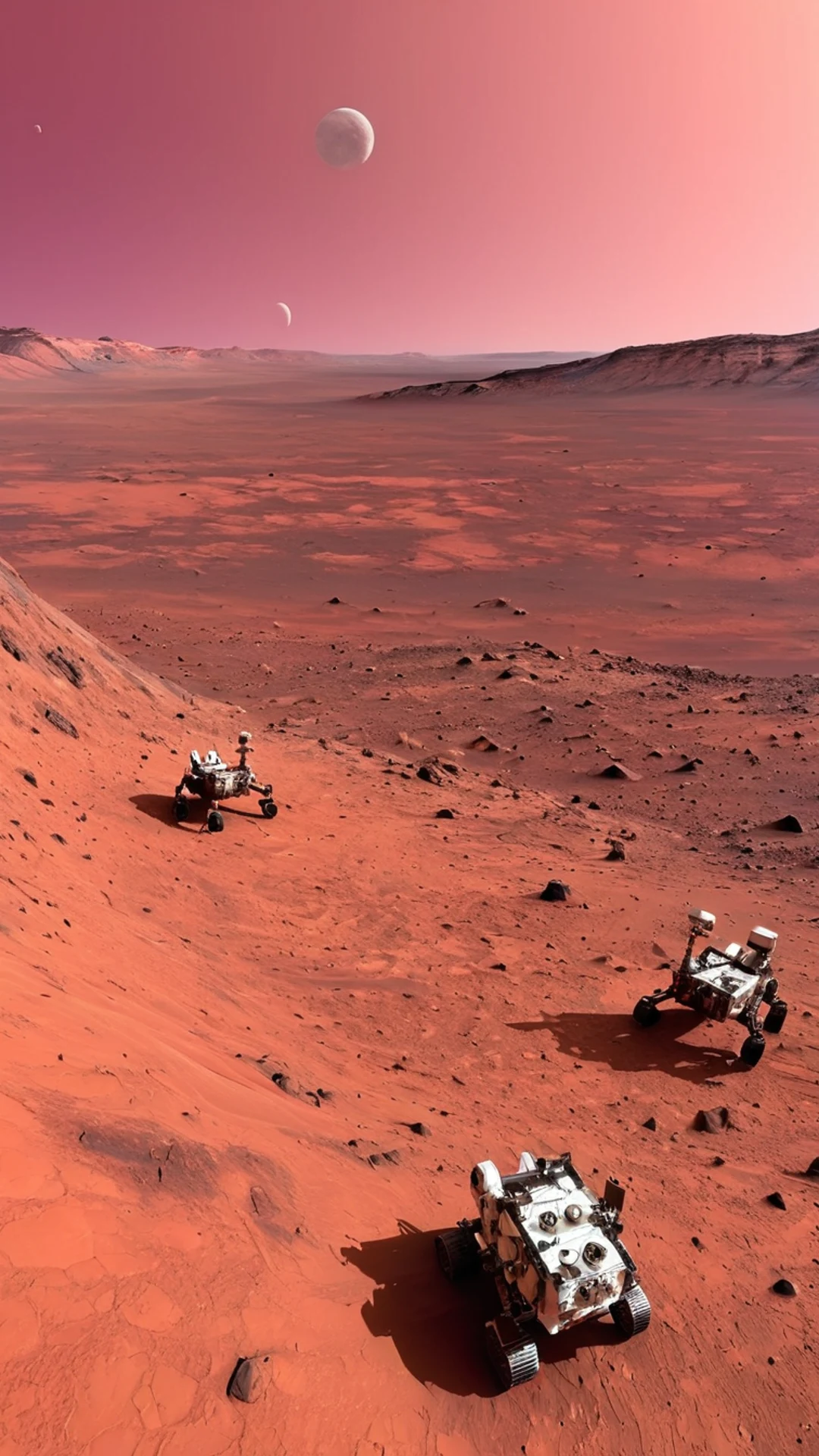 Mars Surface Panorama - free Phone space wallpaper for phone