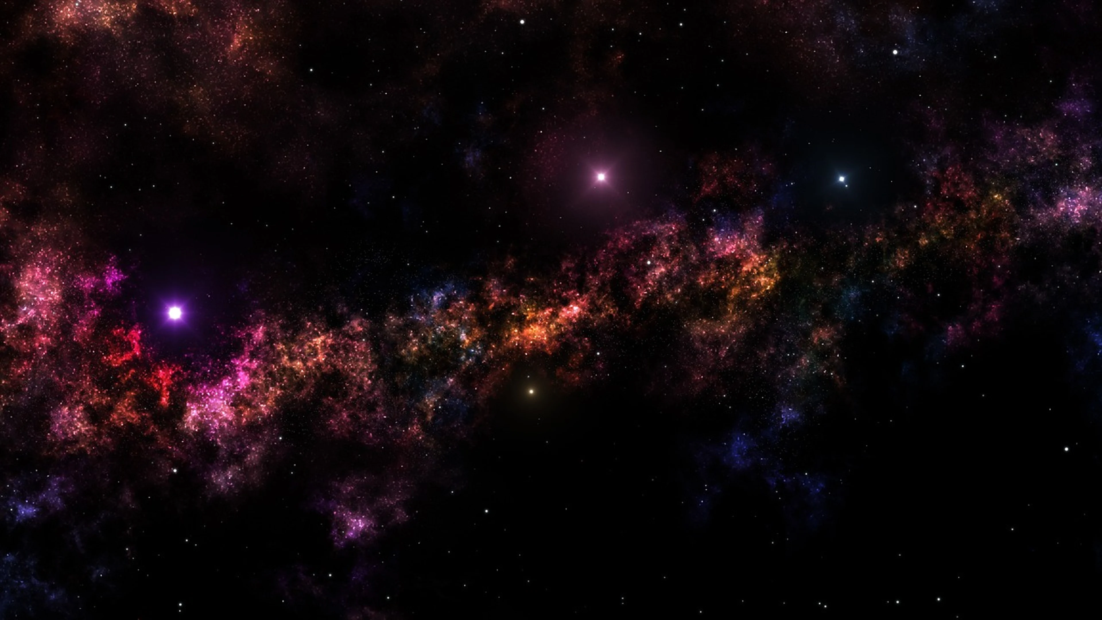 Milky way nebula stars - free 4K Ultra HD space wallpaper for desktop