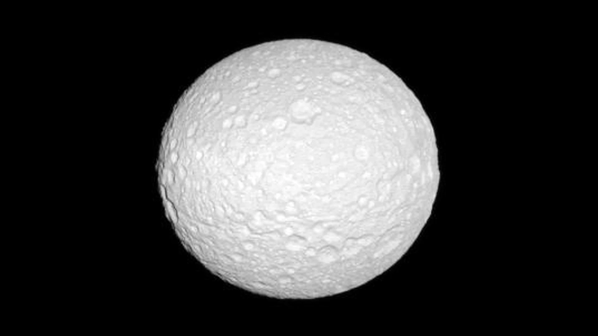 Oblate Mimas - free hd space wallpaper for desktop