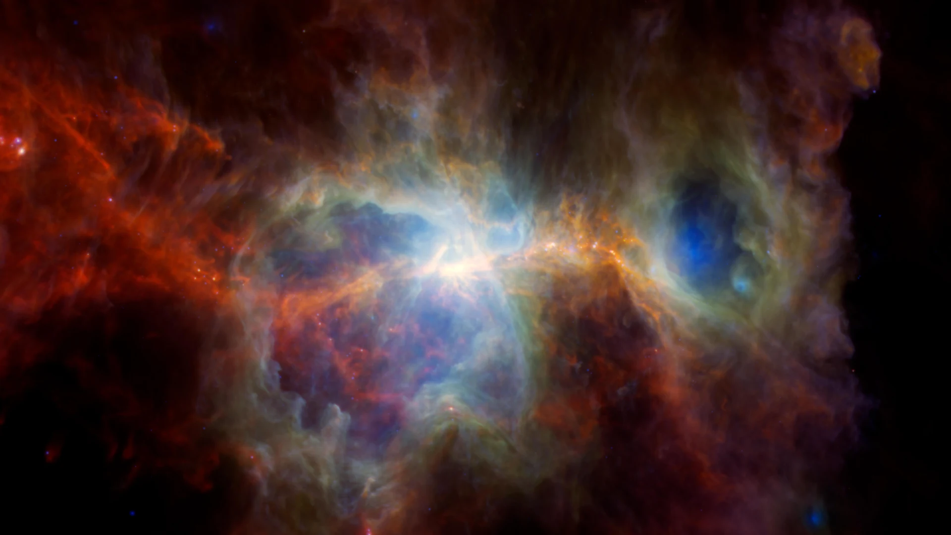 Orion Nebula in Infrared - free hd space wallpaper for desktop