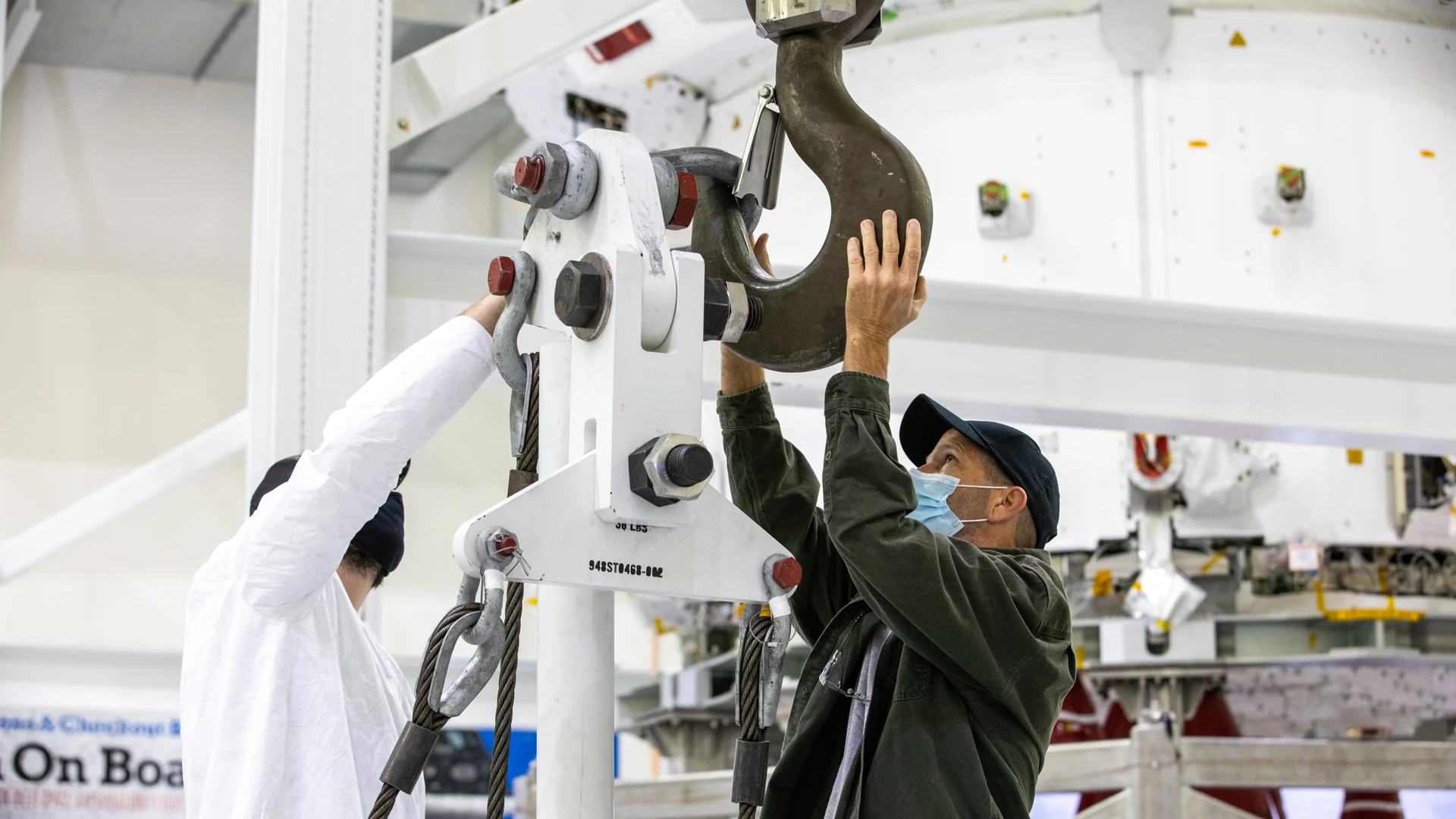 Orion Spacecraft Adapter (SA) Cone Install - free hd space wallpaper for desktop