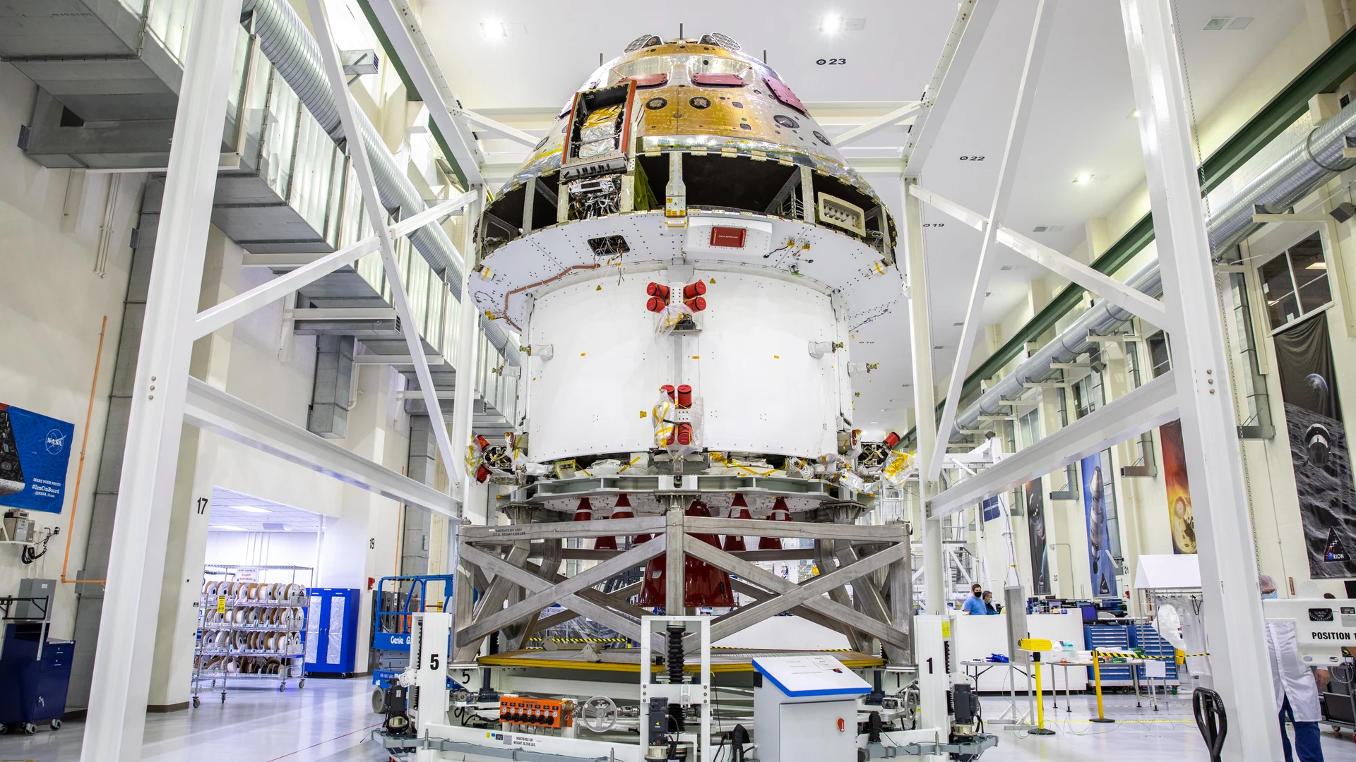 Orion Spacecraft Adapter (SA) Cone Install - free hd space wallpaper for desktop