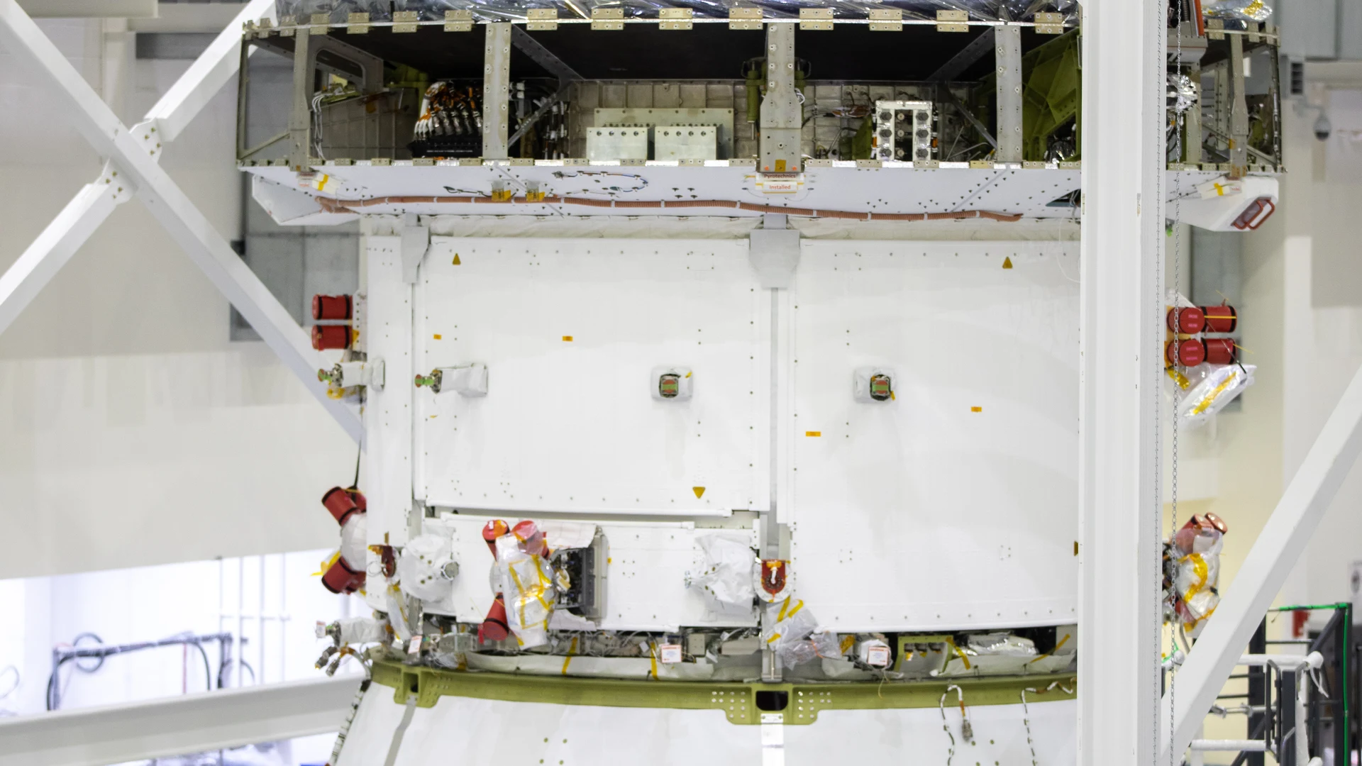 Orion Spacecraft Adapter (SA) Cone Install - free hd space wallpaper for desktop