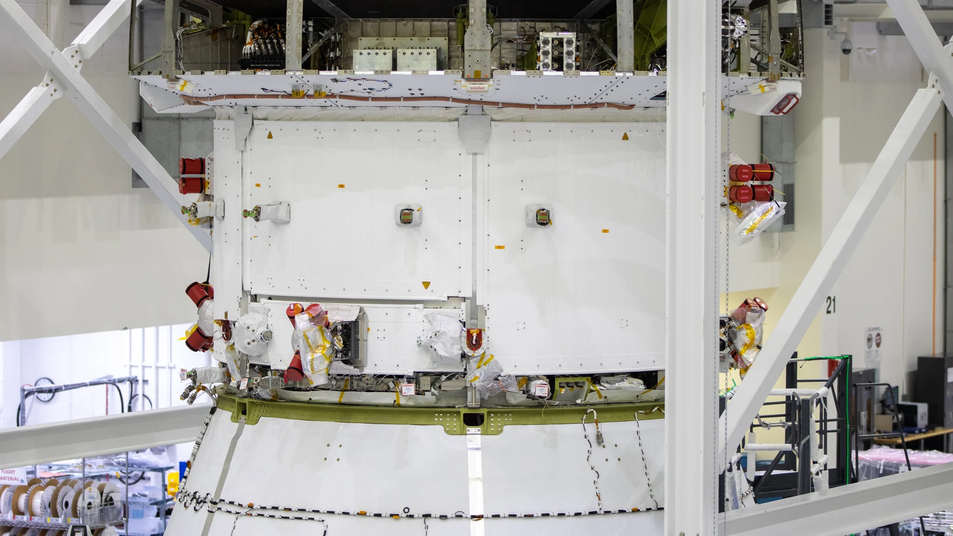 Orion Spacecraft Adapter (SA) Cone Install - free hd space wallpaper for desktop