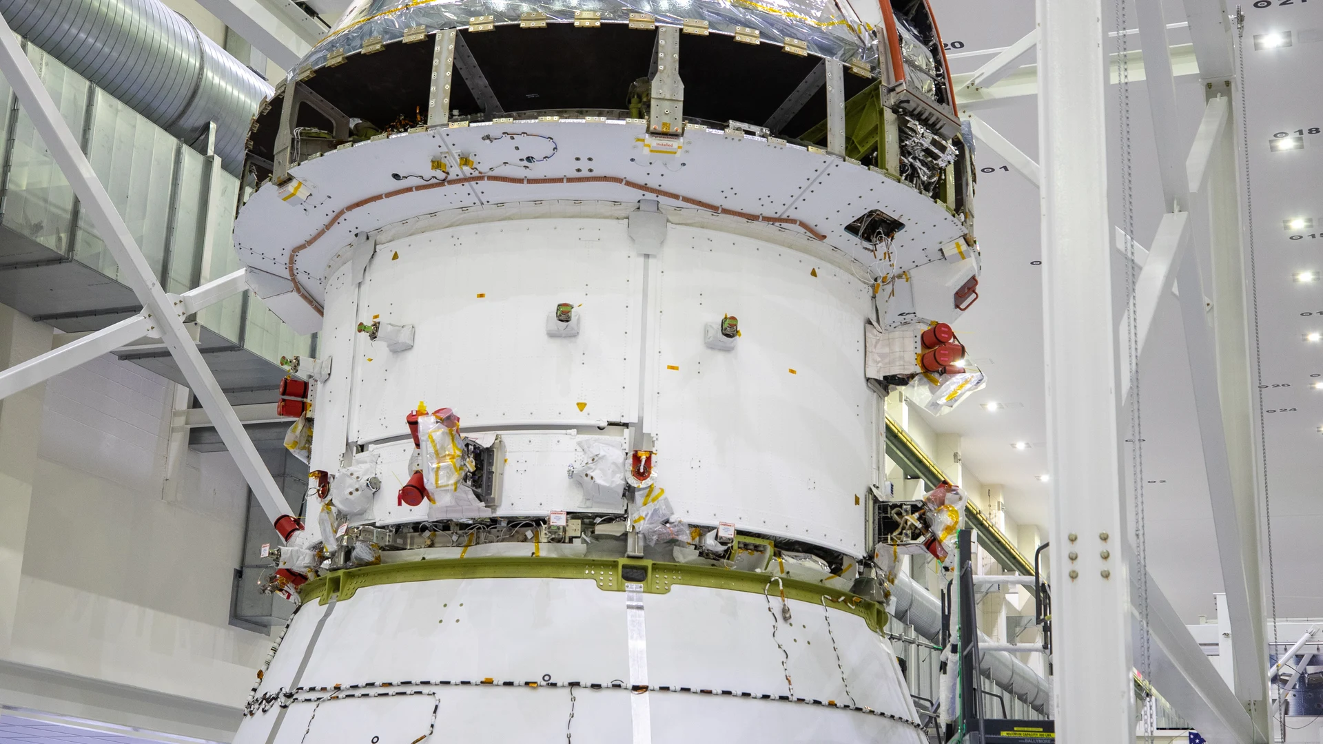 Orion Spacecraft Adapter (SA) Cone Install - free hd space wallpaper for desktop