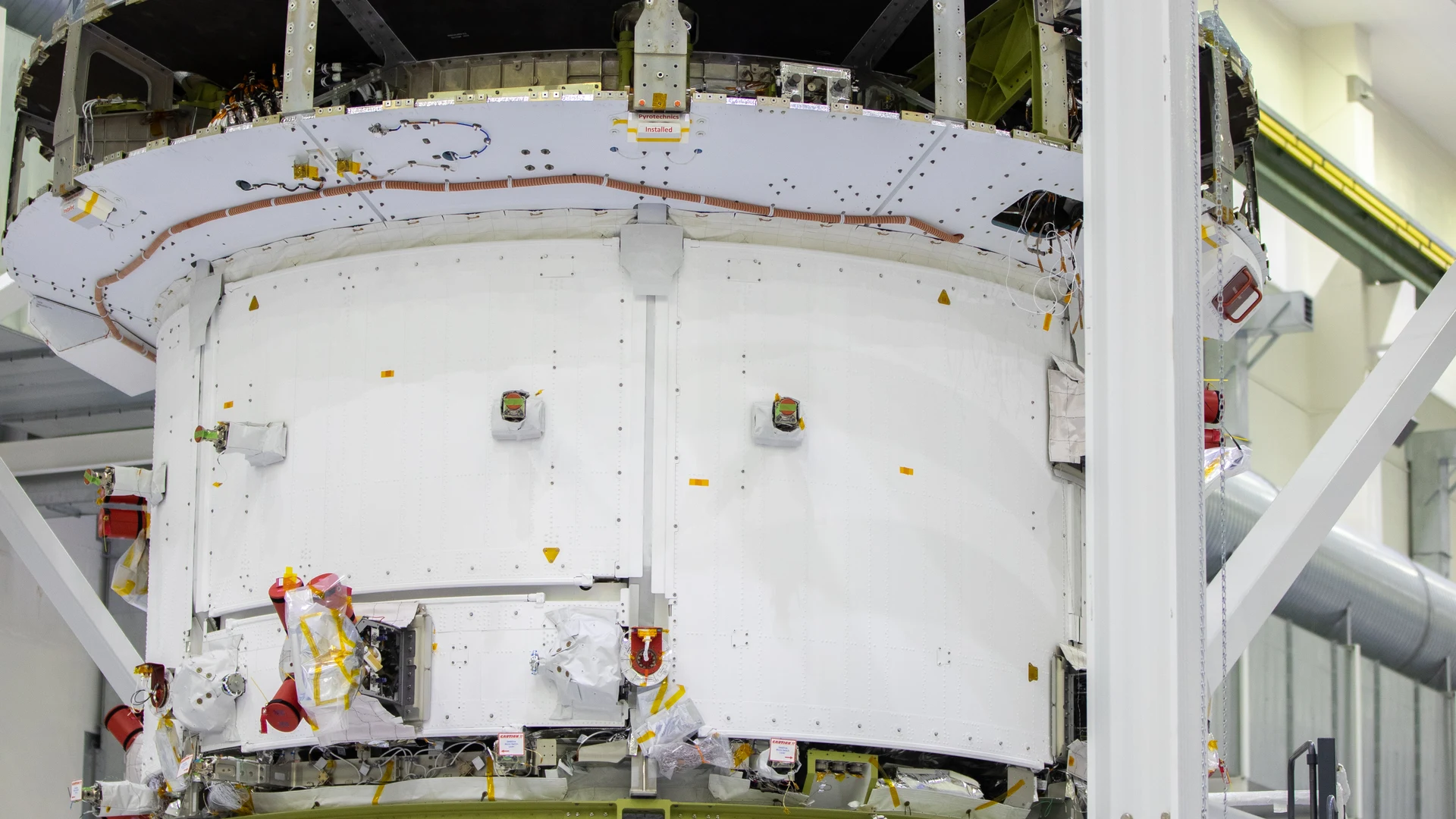 Orion Spacecraft Adapter (SA) Cone Install - free hd space wallpaper for desktop