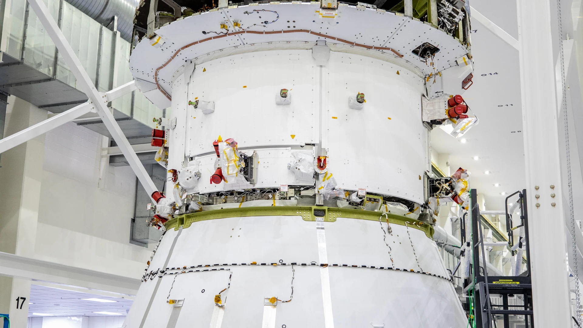 Orion Spacecraft Adapter (SA) Cone Install - free hd space wallpaper for desktop