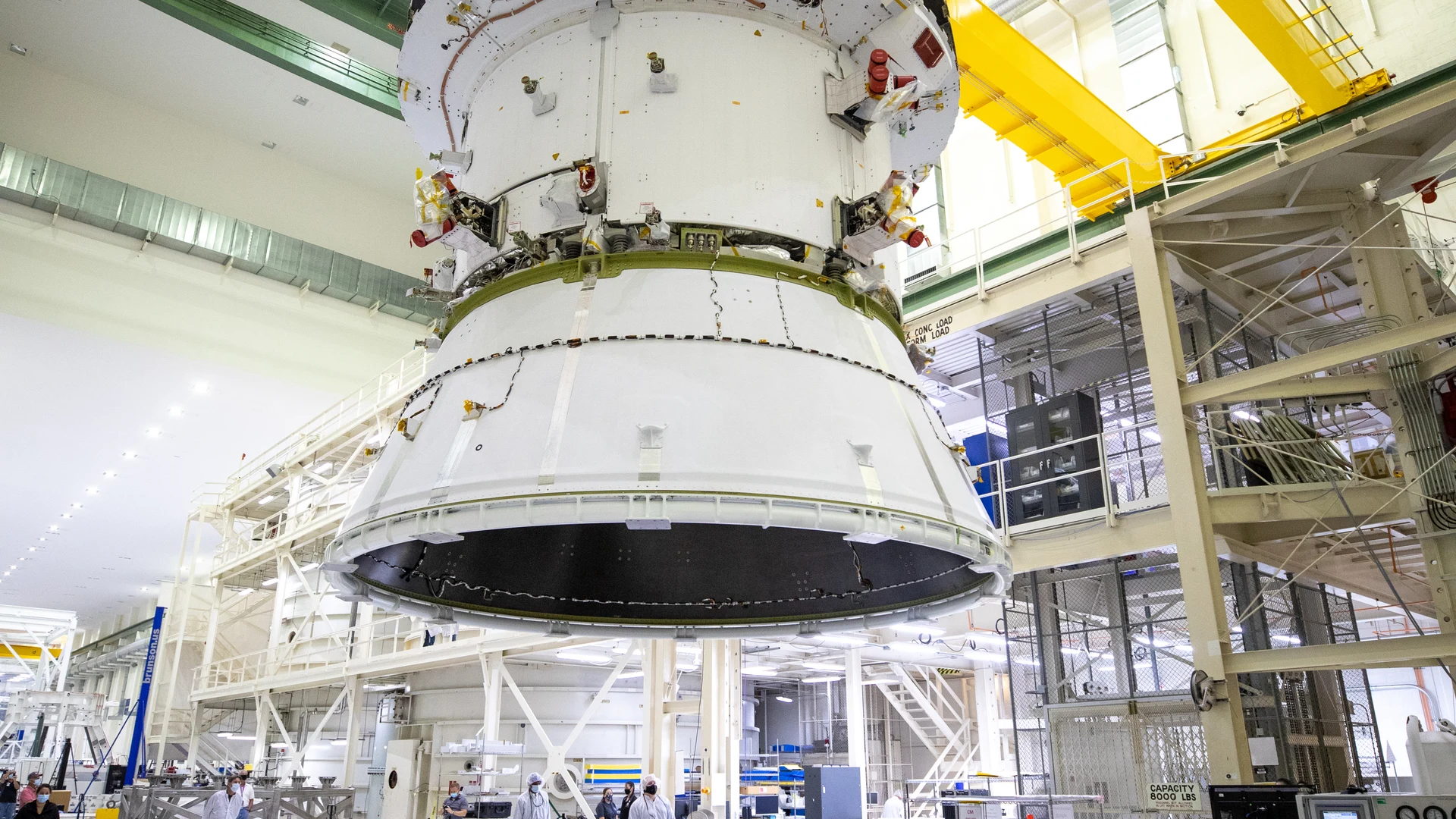 Orion Spacecraft Adapter (SA) Cone Install - free hd space wallpaper for desktop