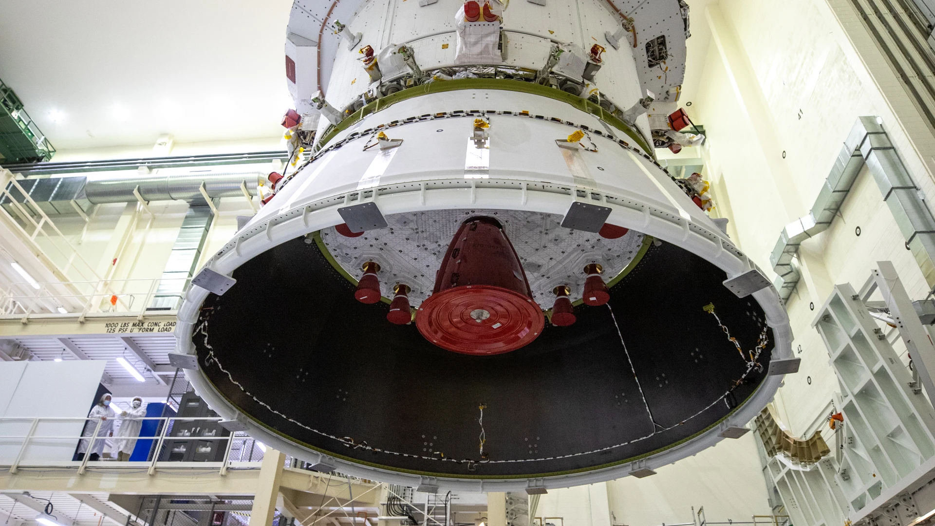 Orion Spacecraft Adapter (SA) Cone Install - free hd space wallpaper for desktop