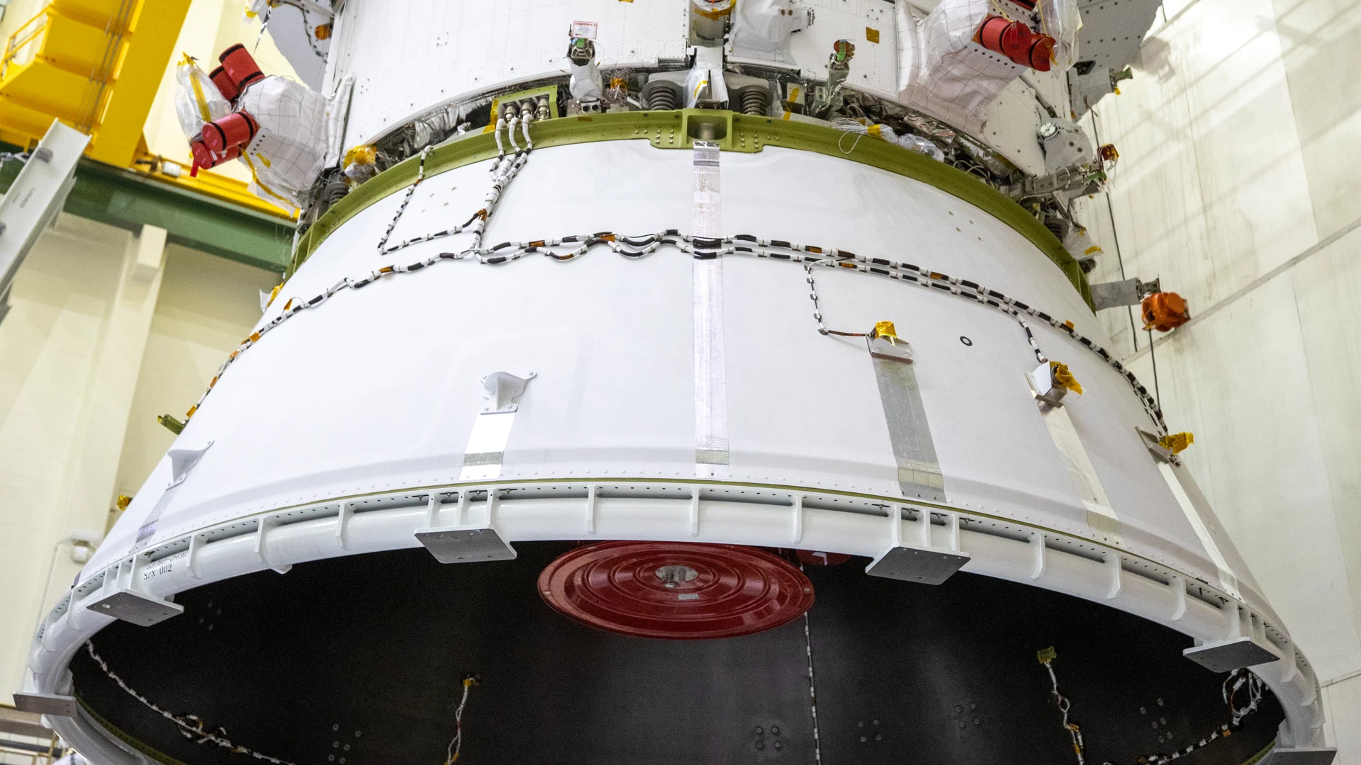 Orion Spacecraft Adapter (SA) Cone Install - free hd space wallpaper for desktop