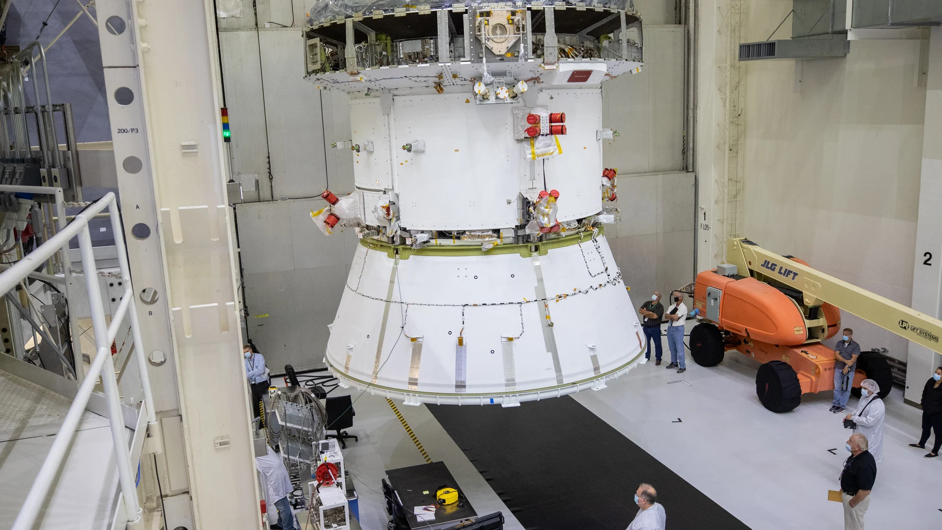 Orion Spacecraft Adapter (SA) Cone Install - free hd space wallpaper for desktop