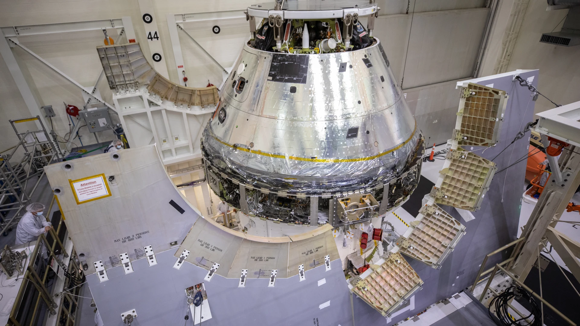 Orion Spacecraft Adapter (SA) Cone Install - free hd space wallpaper for desktop