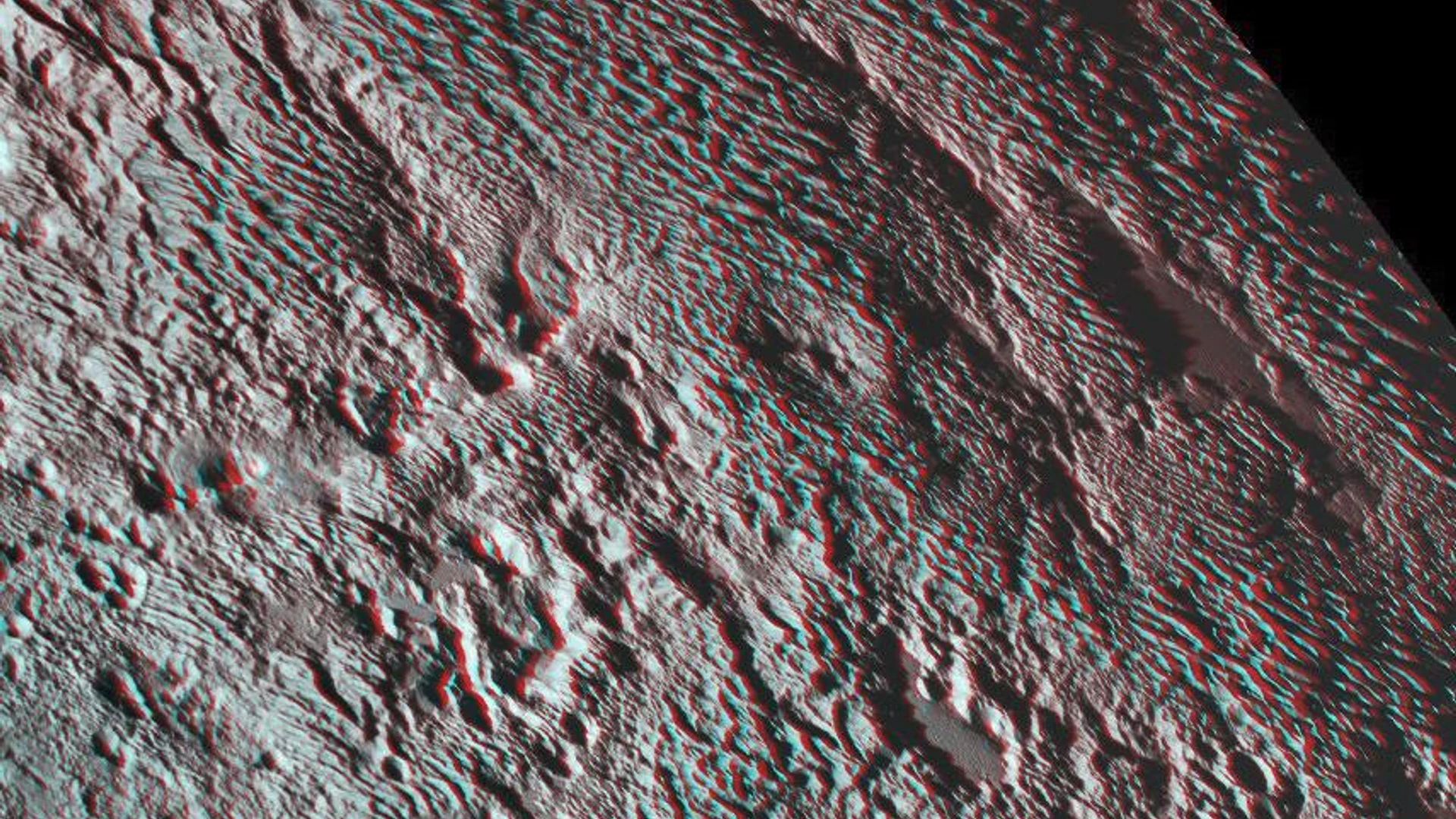 Pluto Bladed Terrain in 3-D - free hd space wallpaper for desktop
