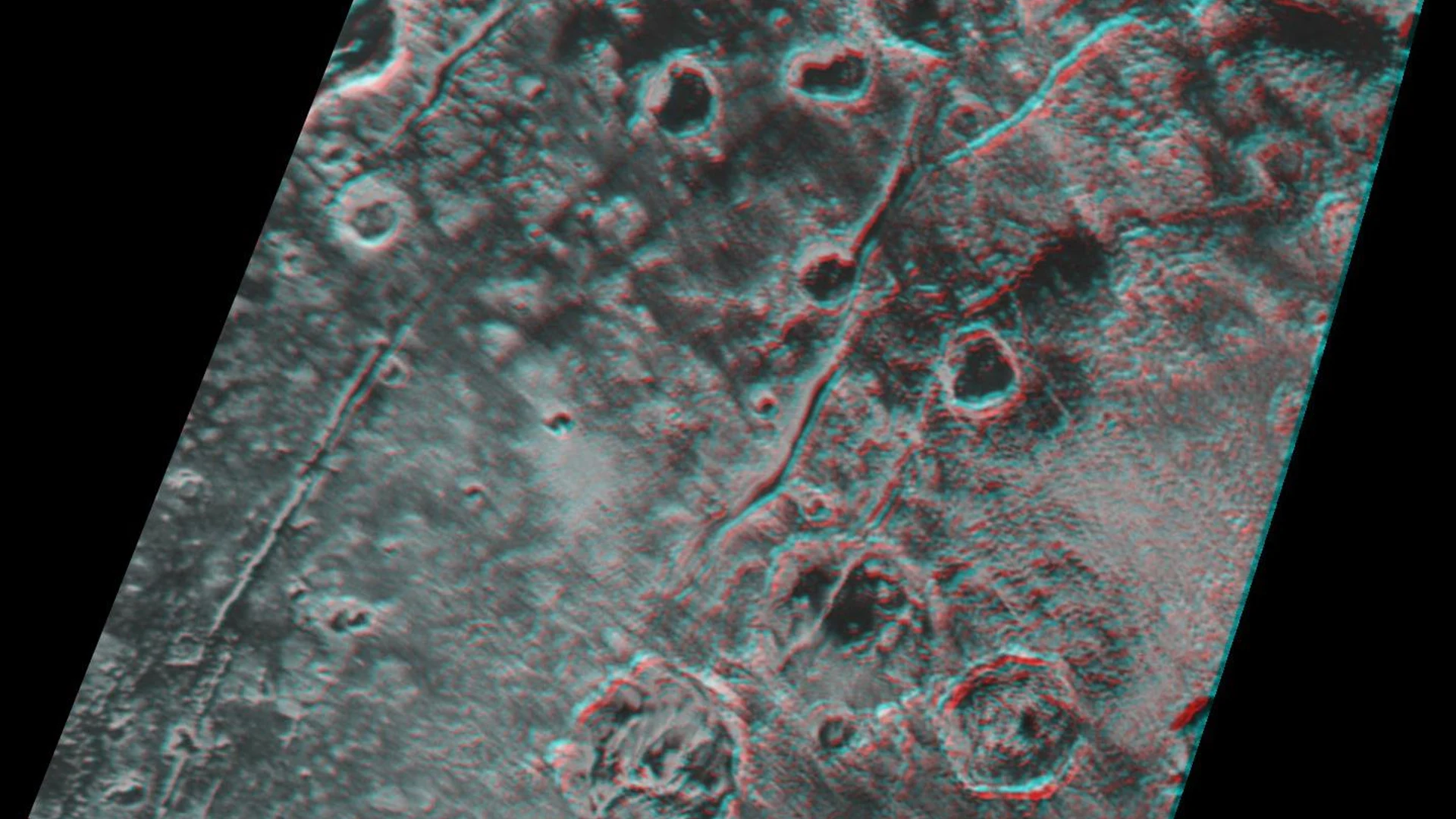 Pluto in 3-D - free hd space wallpaper for desktop