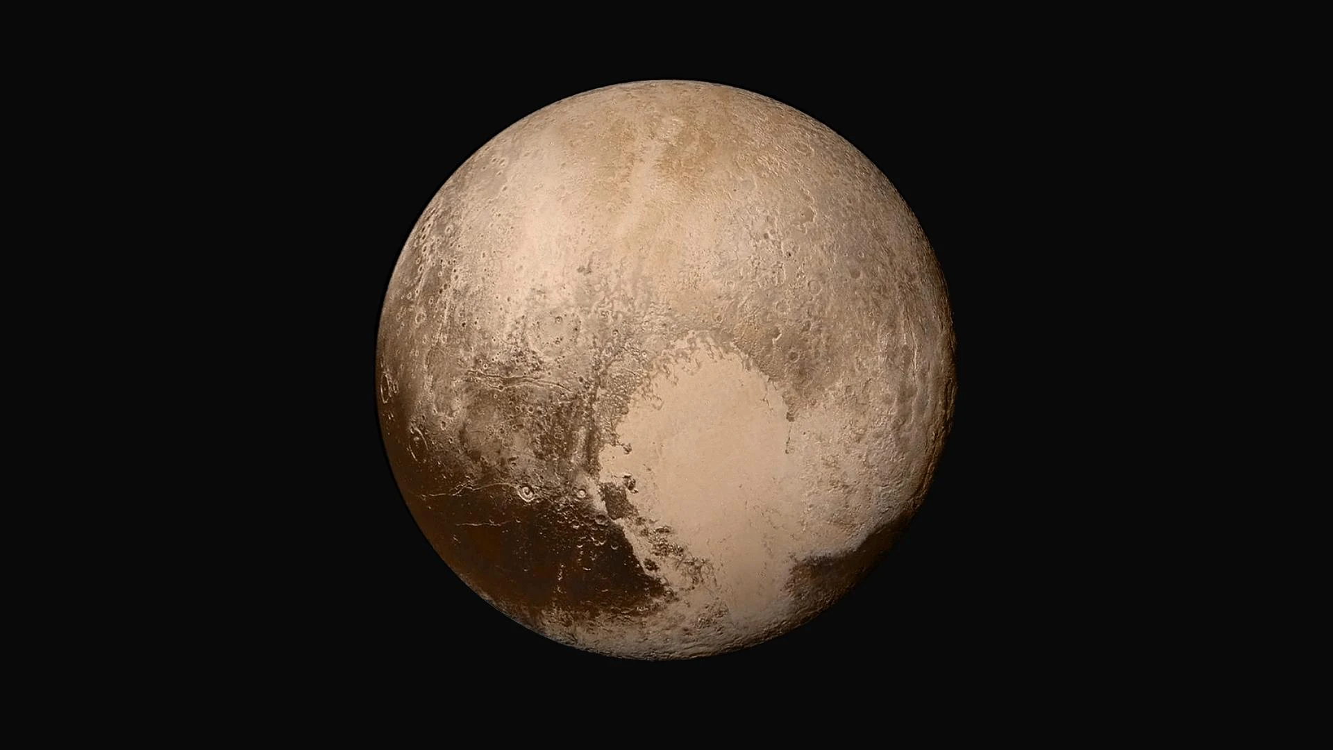 Pluto in True Color - free hd space wallpaper for desktop