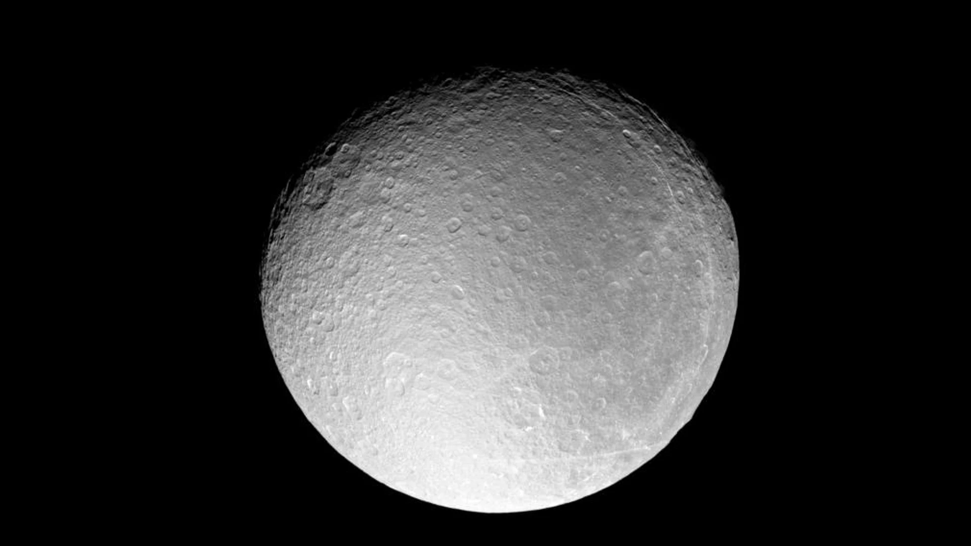 Rhea Before the Eclipse - free hd space wallpaper for desktop