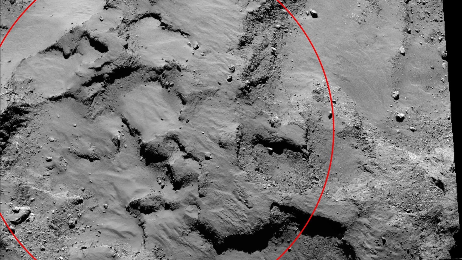 Rosetta Comet Landing Site Close Up - free hd space wallpaper for desktop